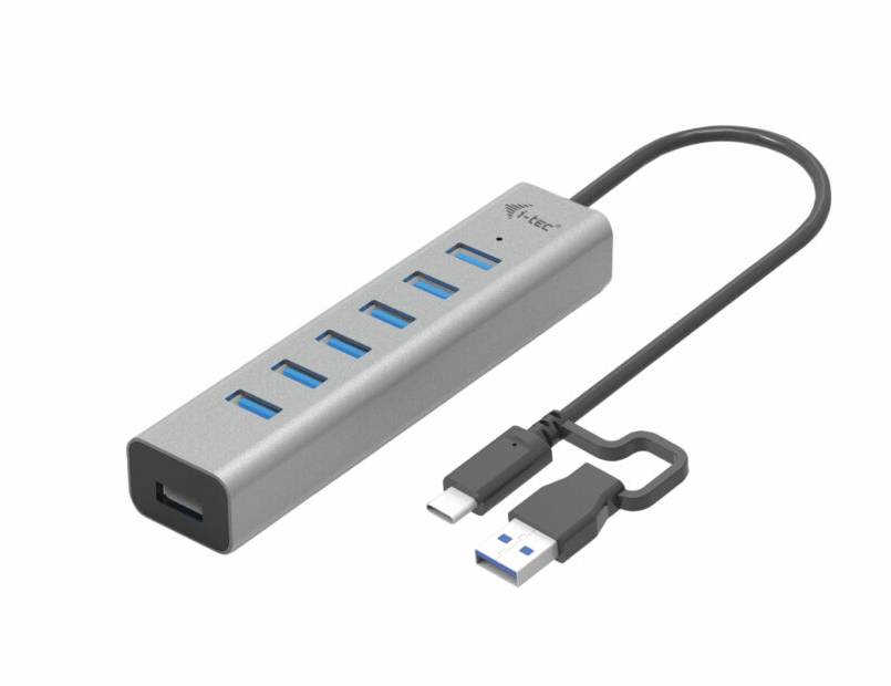 Rca Informatique - Image du produit : I-TEC USB-C CHARGING HUB 7 PORT CHARGING METAL HUB 7 PORT