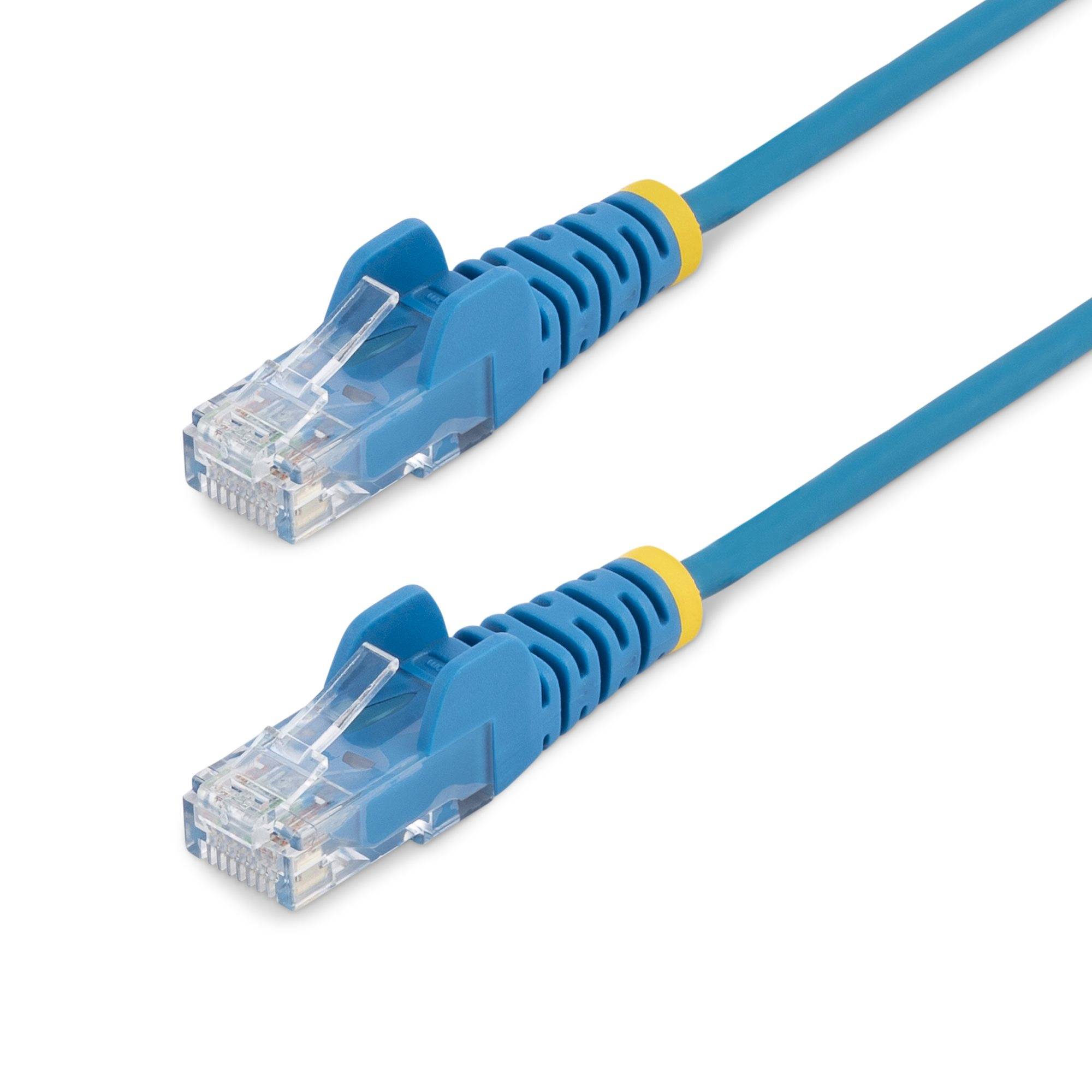 Rca Informatique - image du produit : 0.5M SLIM CAT6 CABLE - BLUE SNAGLESS - 28 AWG COPPER WIRE