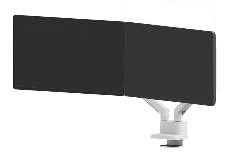 Rca Informatique - image du produit : NEXT SLIM DESK MOUNT DOUBLE DISPLAY TOPFIX CLAMP/GROMM BLACK