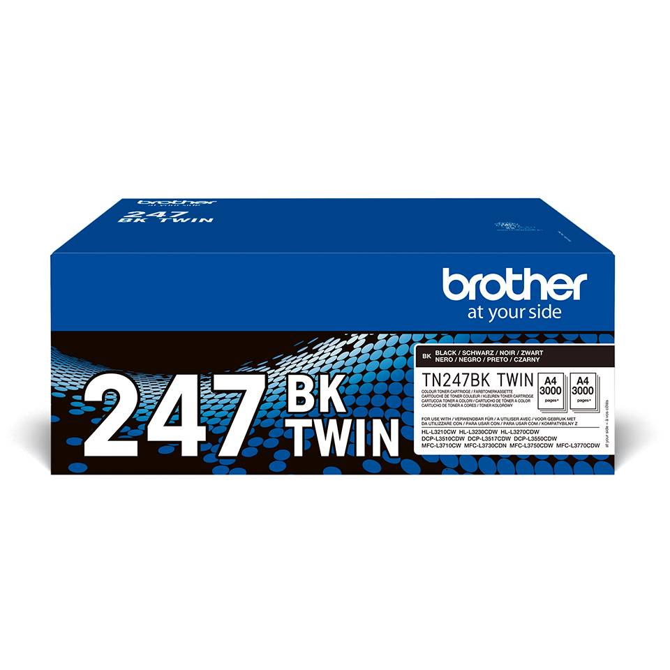 Rca Informatique - image du produit : TN-247BKTWIN BLACK TONER CARTRIDGE ISO YIELD 2 X 3 000 PA