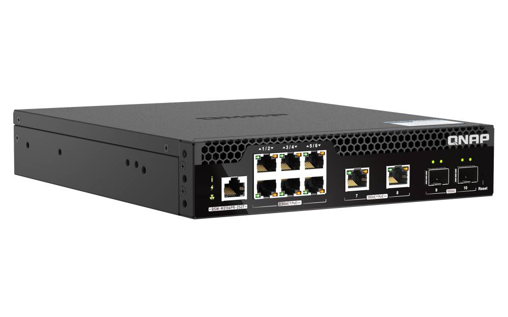 Rca Informatique - image du produit : 6 P 2.5GBE 2 P 10GBE SFP+ 2 P 10GBERJ45 WEBMANAGED SWITCH