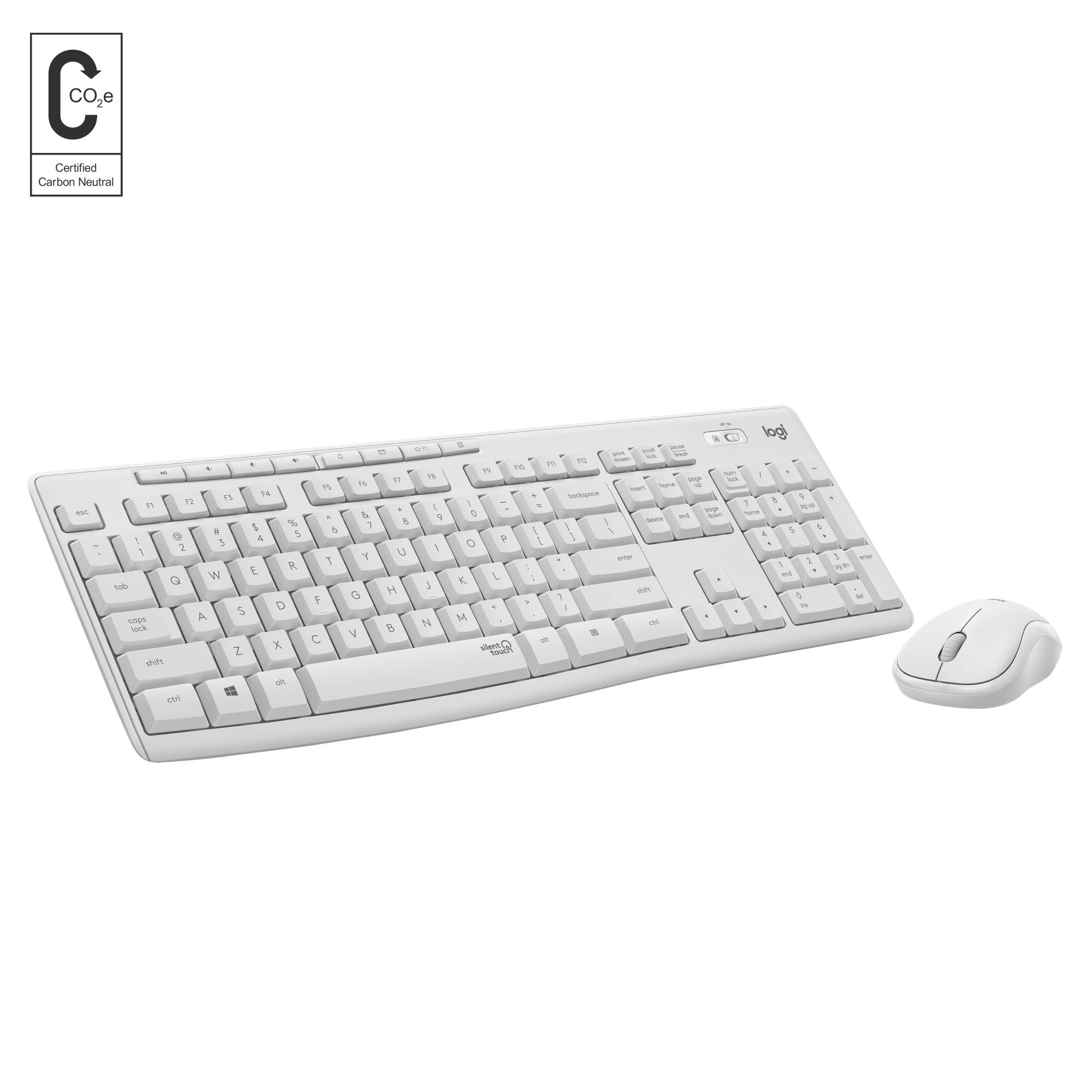 Rca Informatique - image du produit : MK295 SILENT WIRELESS COMBO OFF WHITE - CH - CENTRAL