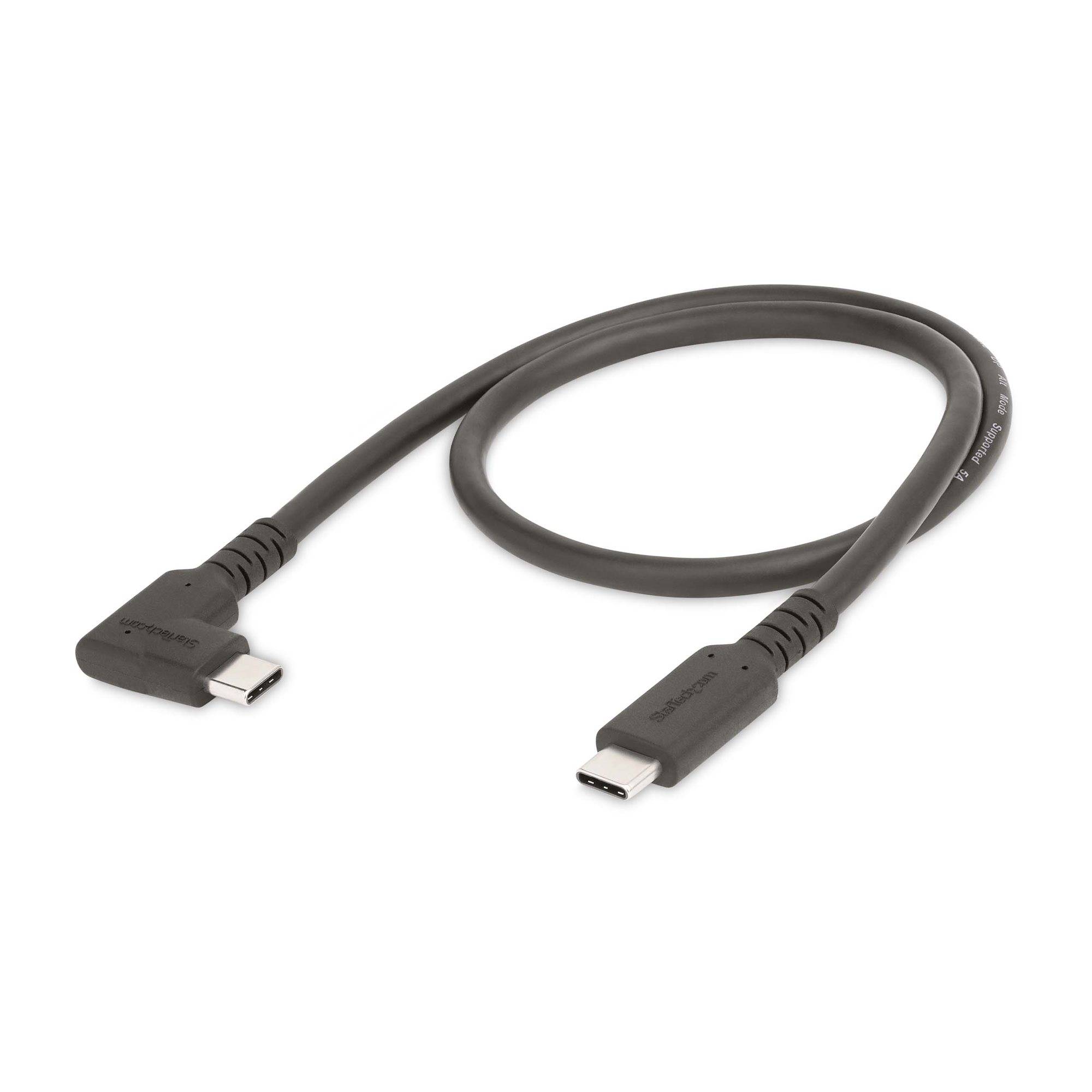 Rca Informatique - image du produit : RUGGED RIGHT ANGLE USB-C CABLE USB C TO C CABLE - 90 DEGREES