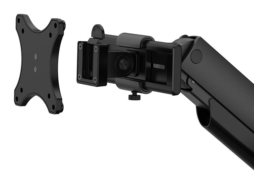 Rca Informatique - image du produit : NEXT ONE SL DESK MOUNT DOUBLE DISPLAY SLIDING VESA BLACK