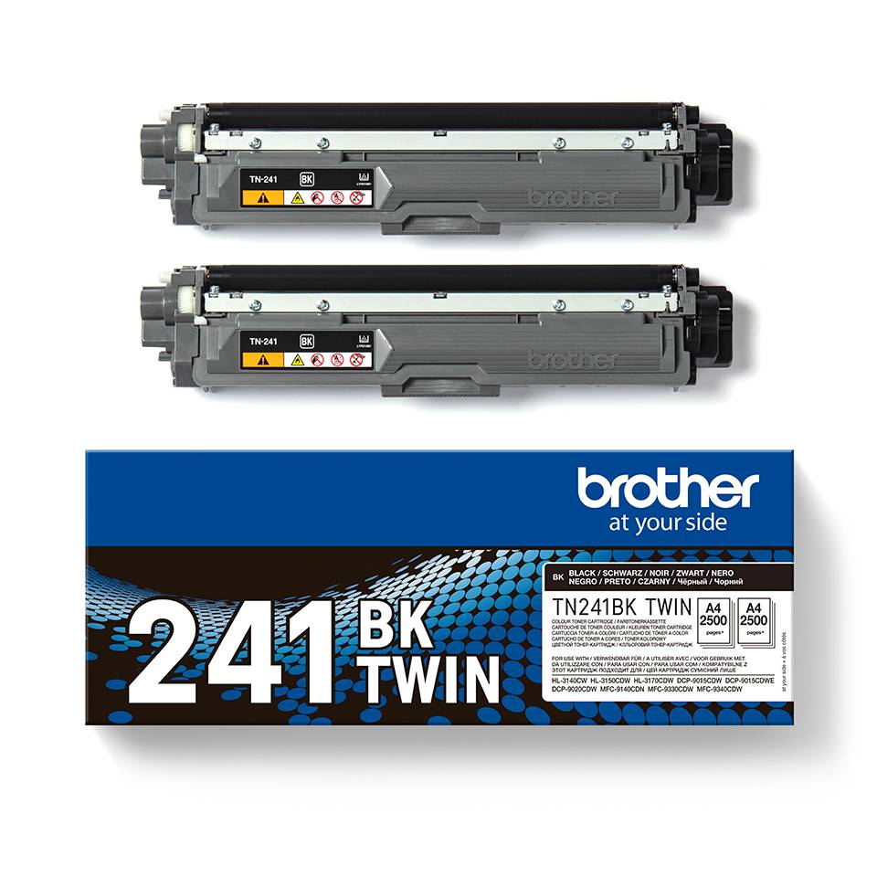 Rca Informatique - image du produit : TN241BKTWIN BLACK TONER CARTRIDGE ISO YIELD 2 X 2 500 PA