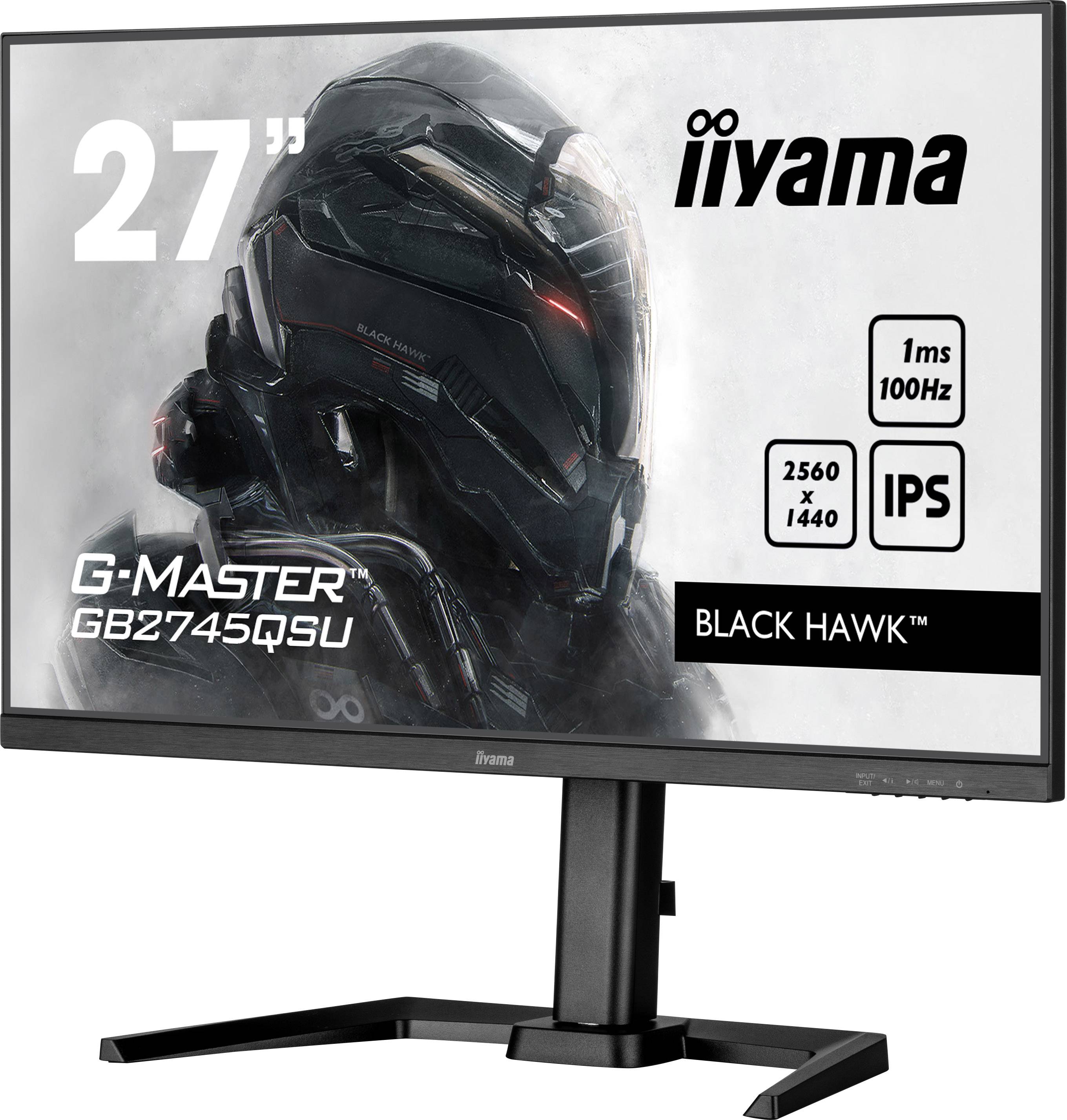 Rca Informatique - image du produit : GB2745QSU-B1 27IN IPS QHD 100HZ 250CD/1MS/HDMI/DP/2USB HUB/HAS