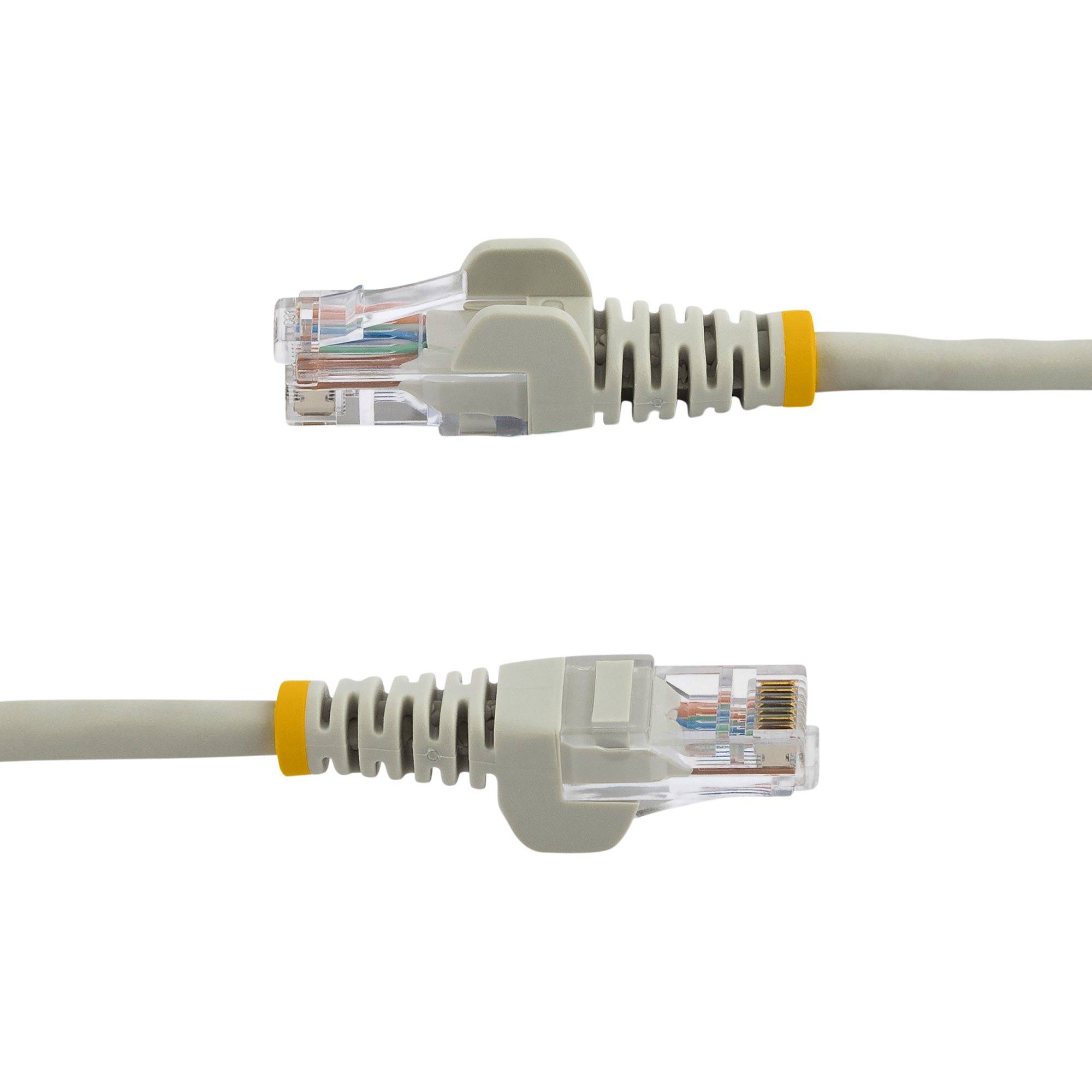 Rca Informatique - image du produit : CABLE RESEAU CAT5E UTP SANS CROCHET DE 50 CM - GRIS