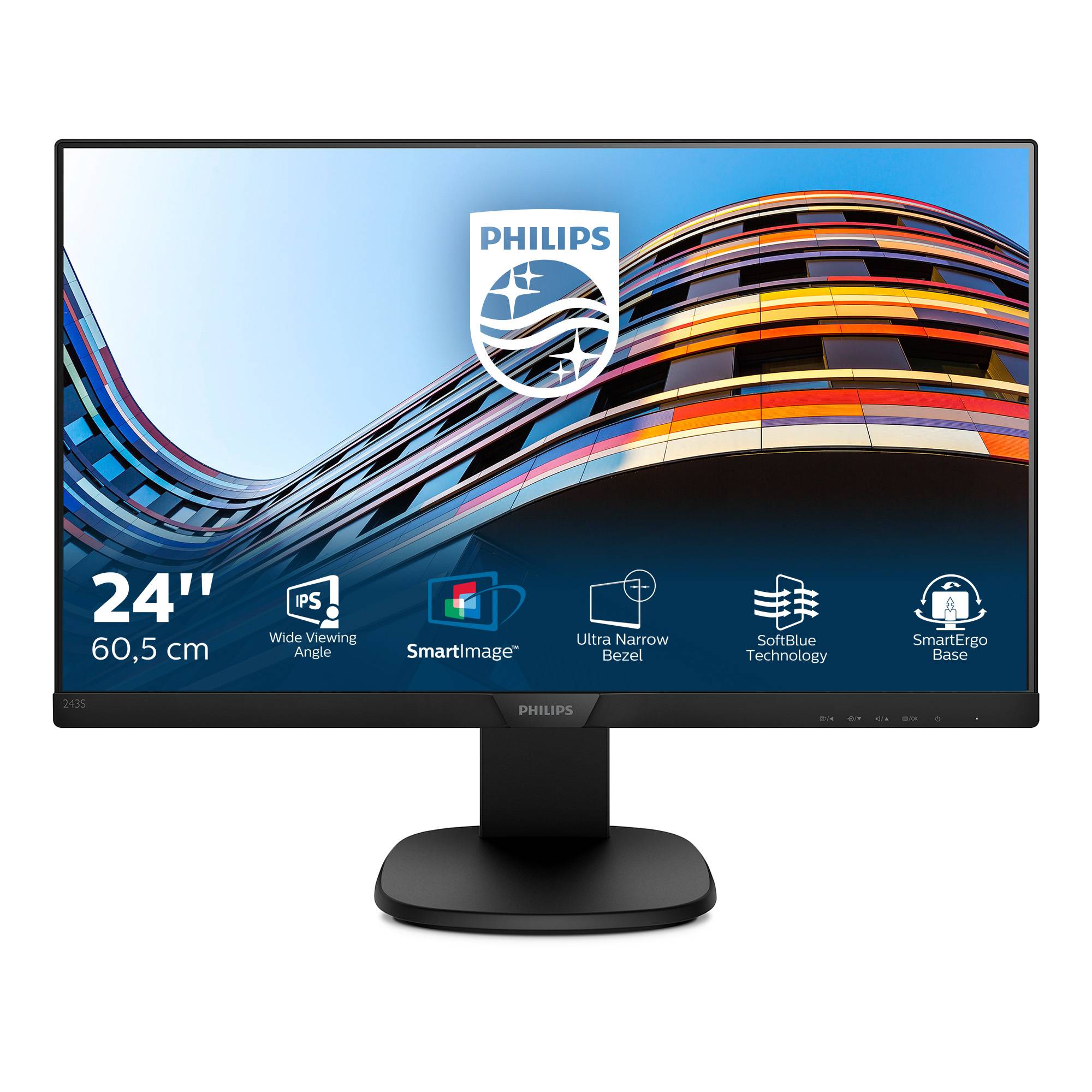 Rca Informatique - image du produit : 243S7EHMB/00 23.8IN IPS FHD 250CD/5MS/HDMI/VGA/HAS