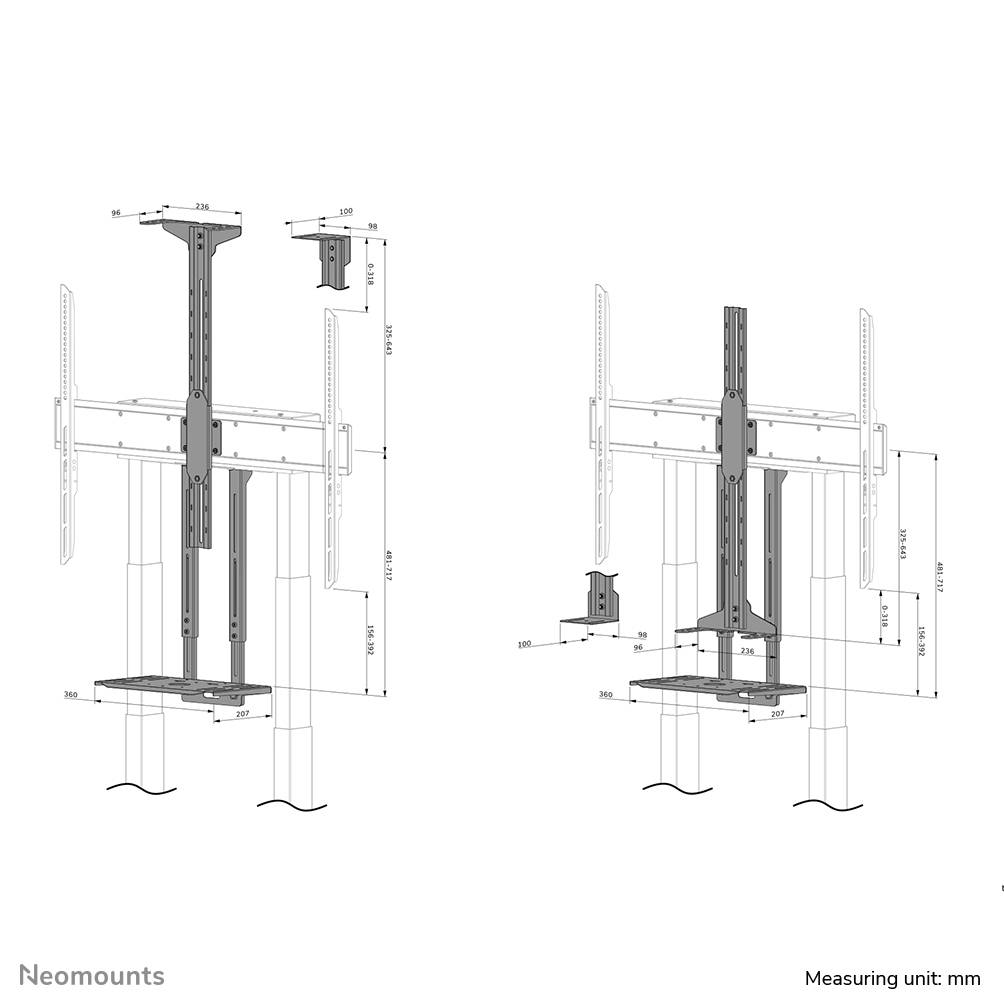 Rca Informatique - image du produit : NEOMOUNTS SELECT VIDEO KIT CAM- AV SHELF (INCL. LOGITECH RALLY B