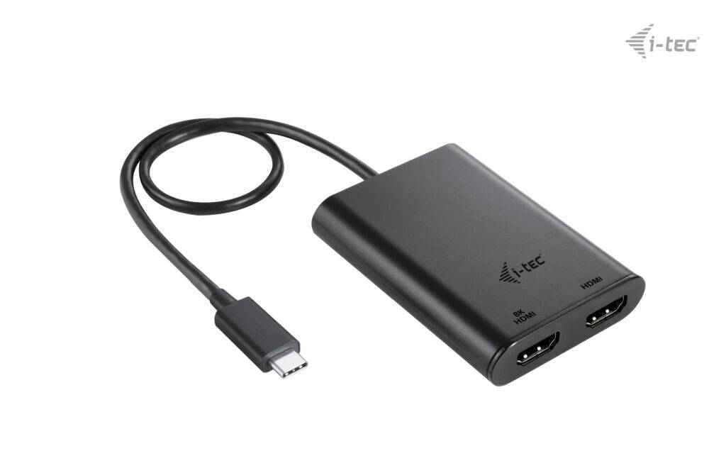 Rca Informatique - image du produit : USB-C DUAL 4K/60HZ (SINGLE 8K/30HZ) HDMI VIDEO ADAPTER