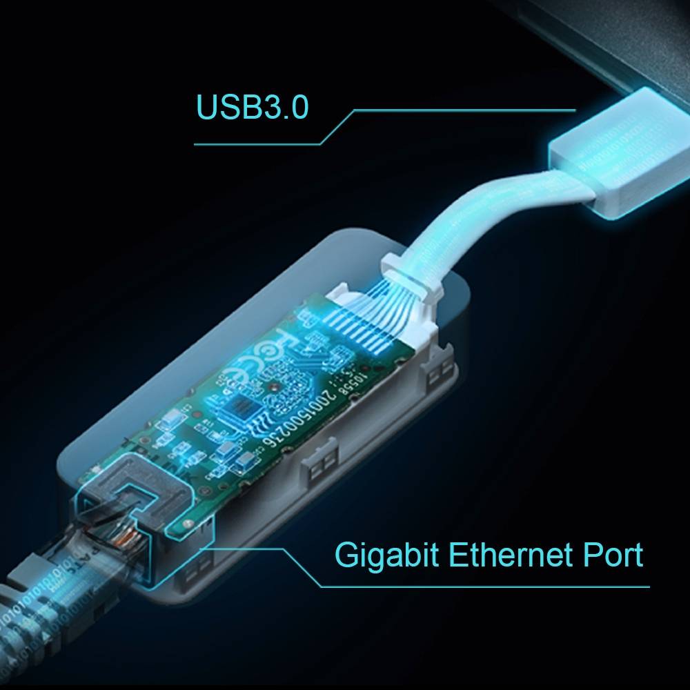 Rca Informatique - image du produit : UE300 USB3.0 TO GB ETH ADAPTER 1 PORT USB 3.0 CONNECTOR