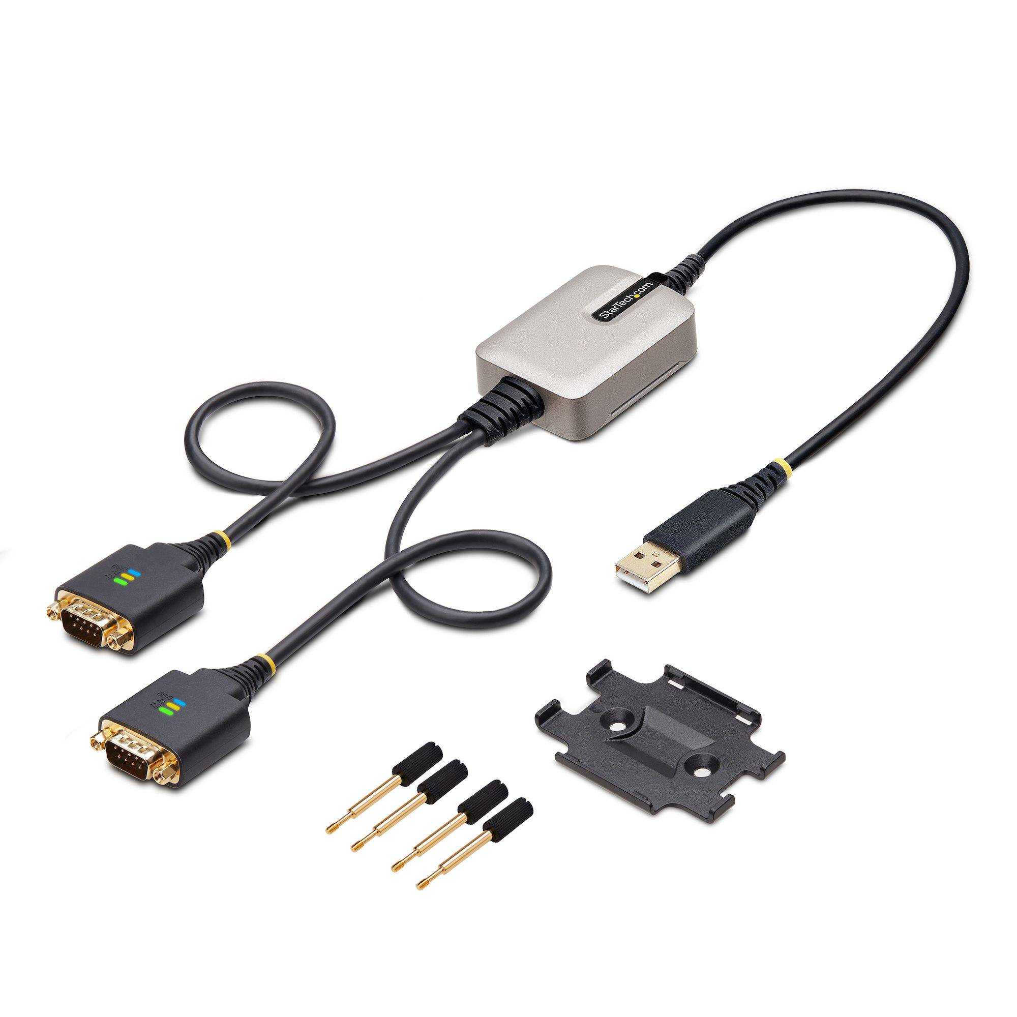 Rca Informatique - image du produit : 2FT 2-PORT USB SERIAL CABLE USB TO DUAL DB9 RS232 ADAPTER