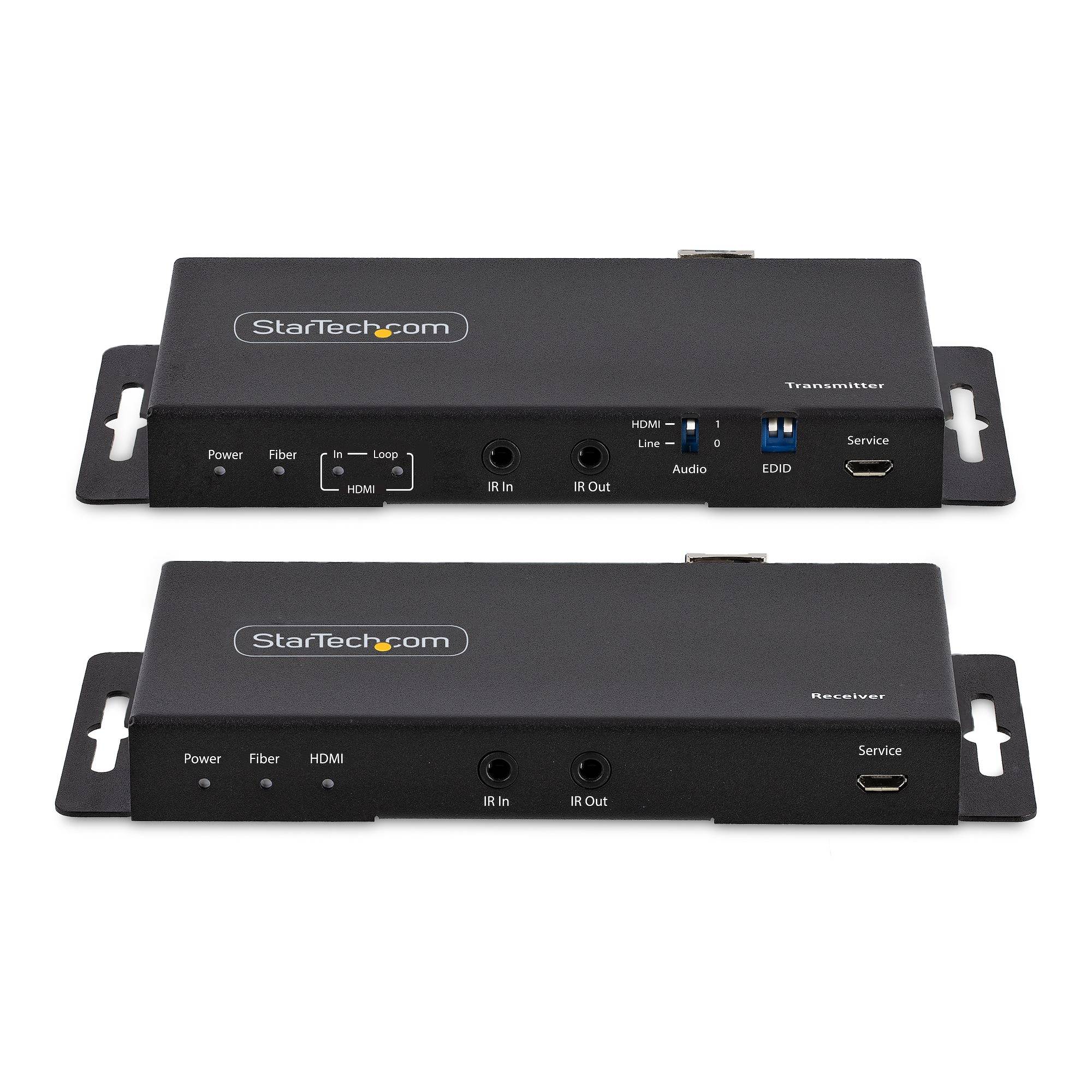 Rca Informatique - image du produit : HDMI OVER FIBER EXTENDER KIT - 4K 60HZ TRANSMITTER/RECEIVER