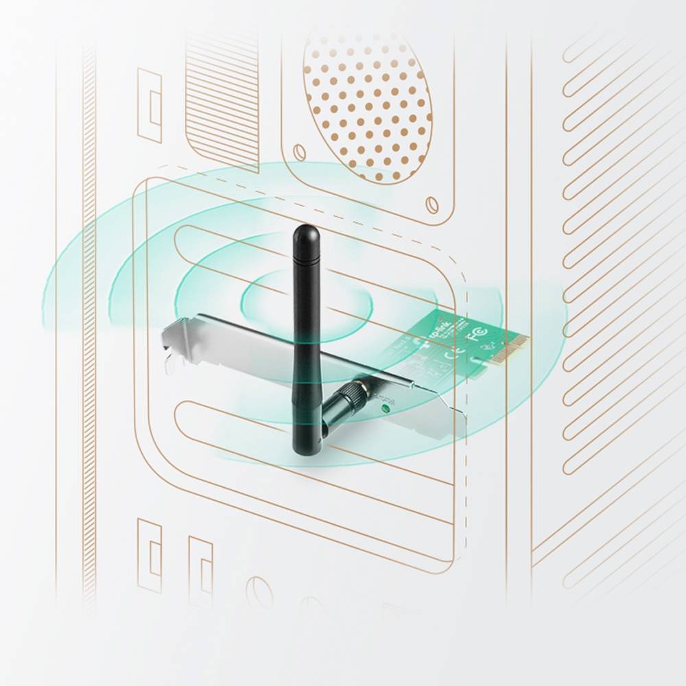 Rca Informatique - image du produit : TL-WN781ND 150MBPS WRLS PCI-E ADAPTER ATHEROS 1T1R 2.4GHZ