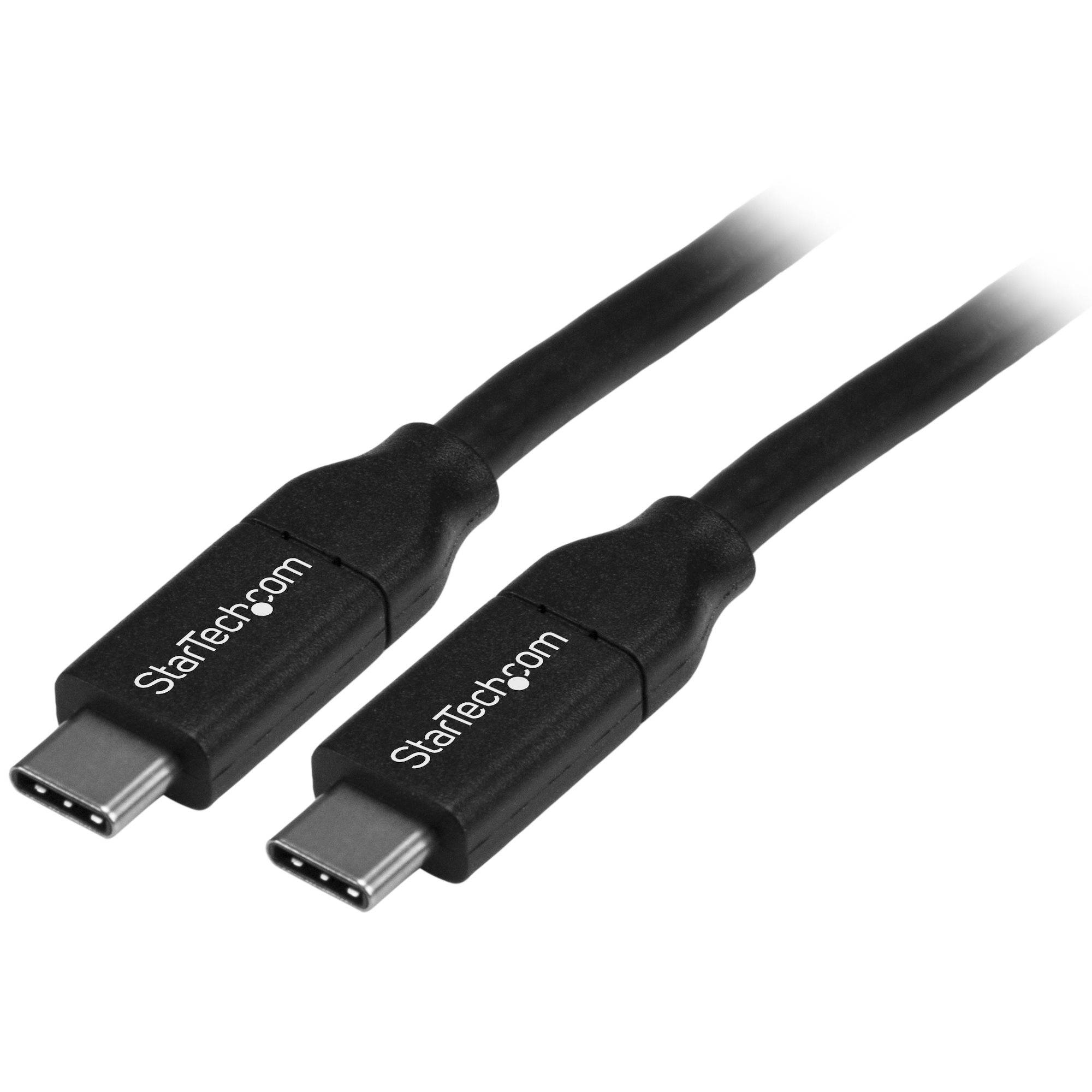 Rca Informatique - image du produit : CABLE USB-C VERS USB-C AVEC PD (5A) 4M - USB 2.0 CERTIFIE