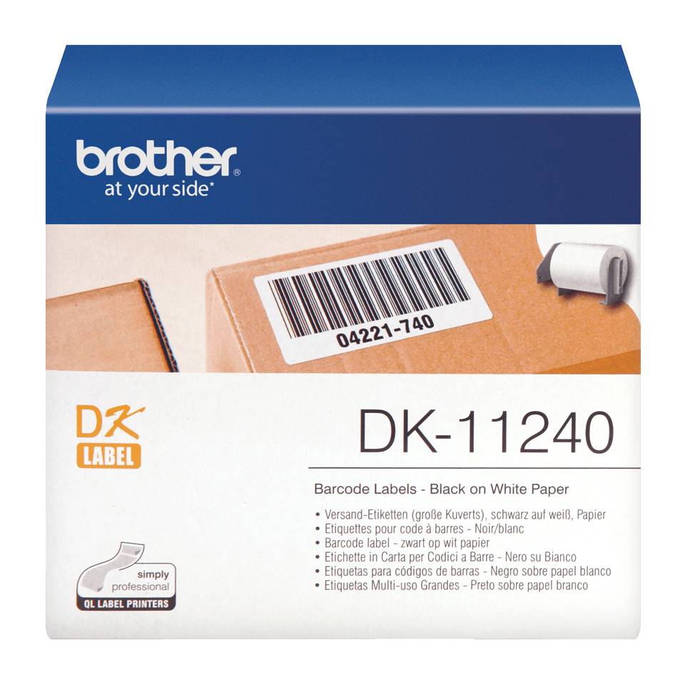 Rca Informatique - image du produit : DK RUBAN ETIQUETTE CODE BARRE F/ QL - 200PCS AUTO. 102X51MM