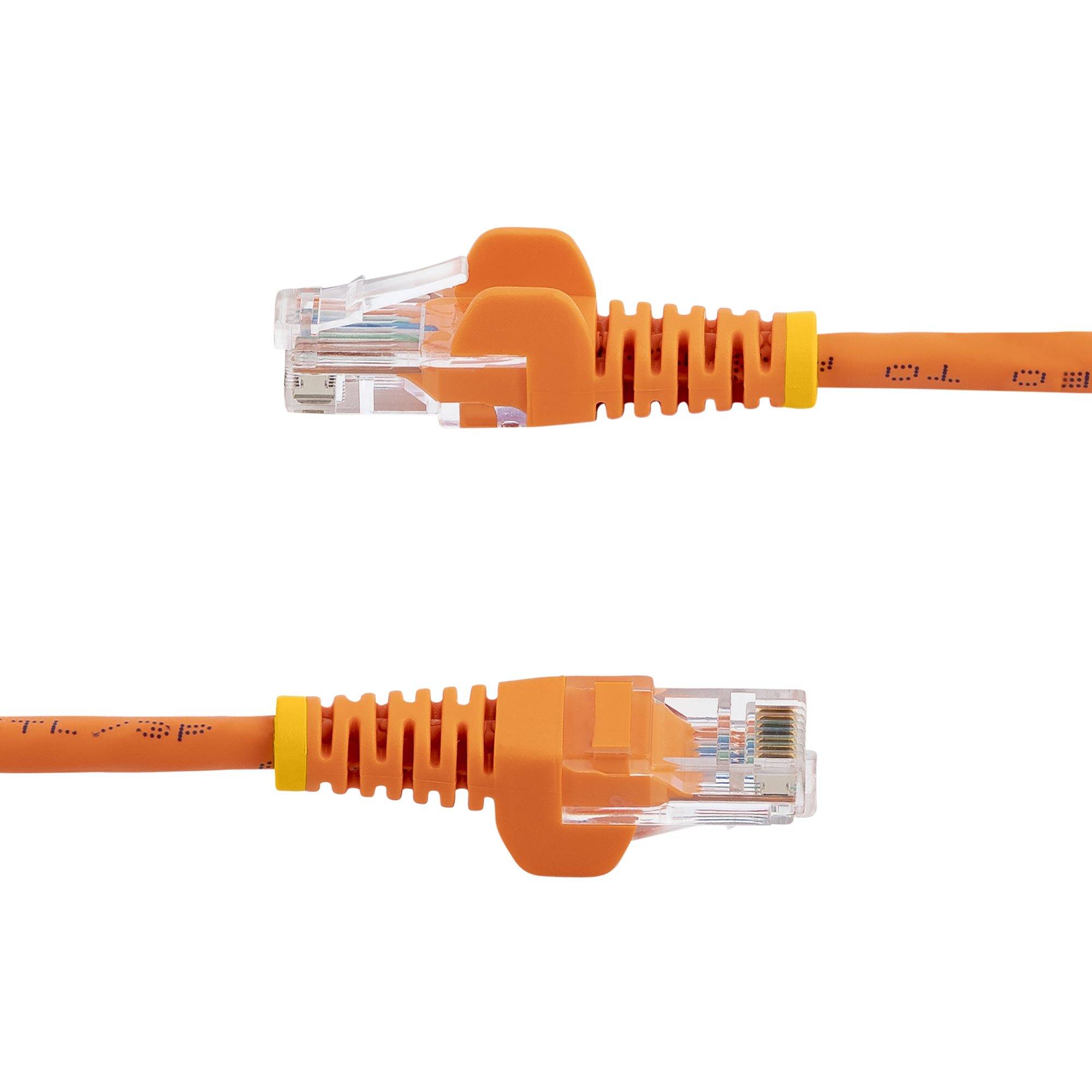 Rca Informatique - image du produit : CABLE RESEAU CAT5E UTP SANS CROCHET DE 5 M - ORANGE