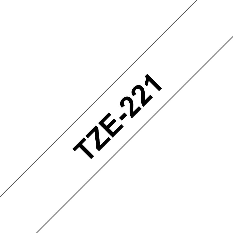 Rca Informatique - image du produit : TZE-221 LAMINATED TAPE 9MM 8M NOIR/BLANC