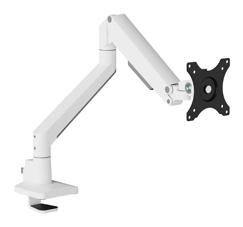 Rca Informatique - image du produit : NEXT SLIM DESK MOUNT SINGLE DISPLAY TOPFIX CLAMP/GROMM WHITE