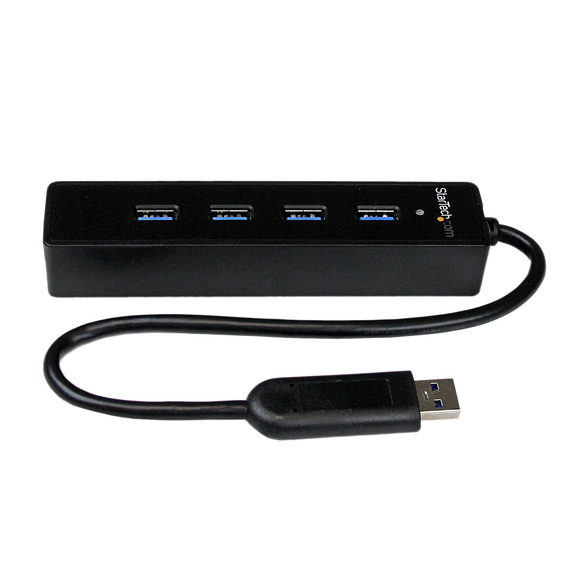 Rca Informatique - image du produit : 4PORT EXTERNAL MINI USB 3 HUB WITH INTEGRATED CABLE