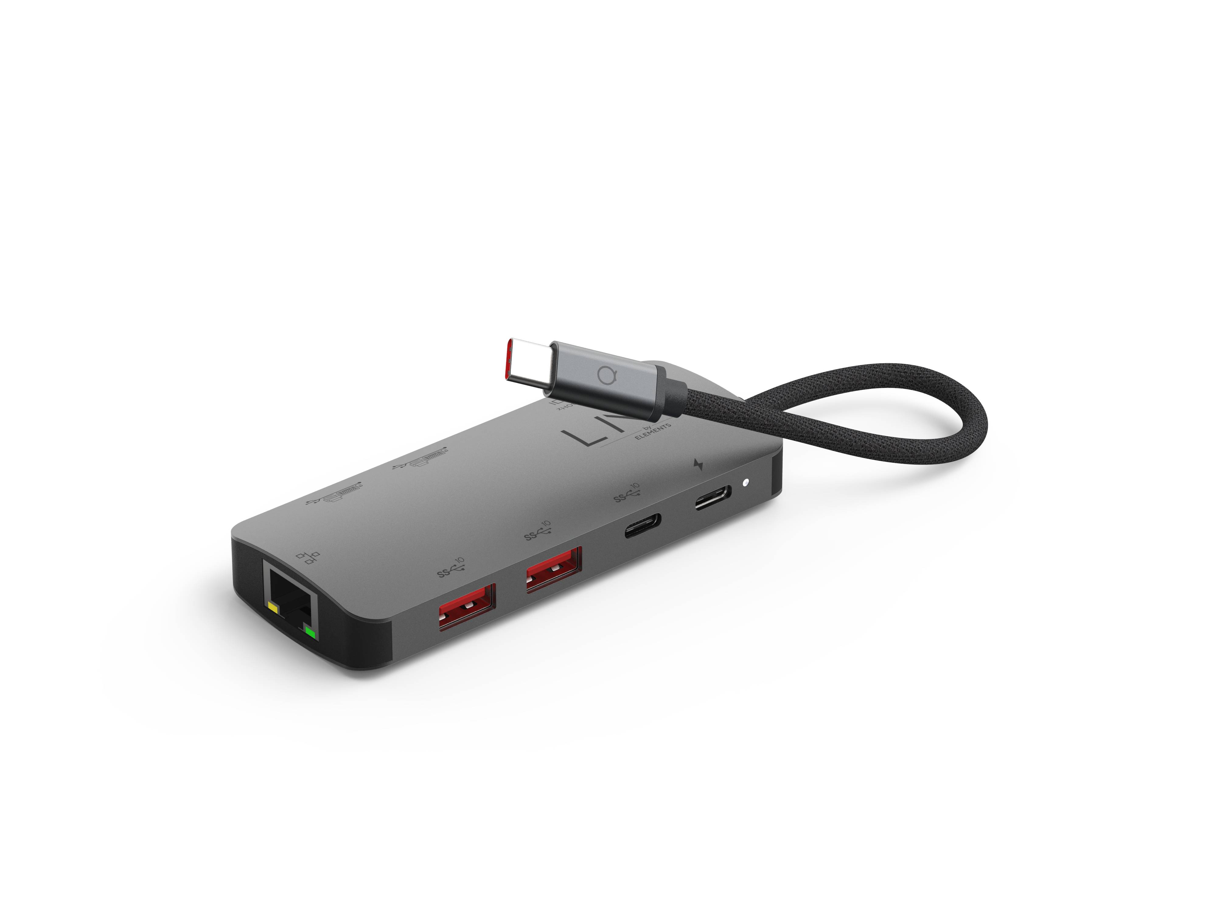 Rca Informatique - image du produit : 8IN1 USB-C HUB 8K HDMI/RJ45 LINQ - GREY