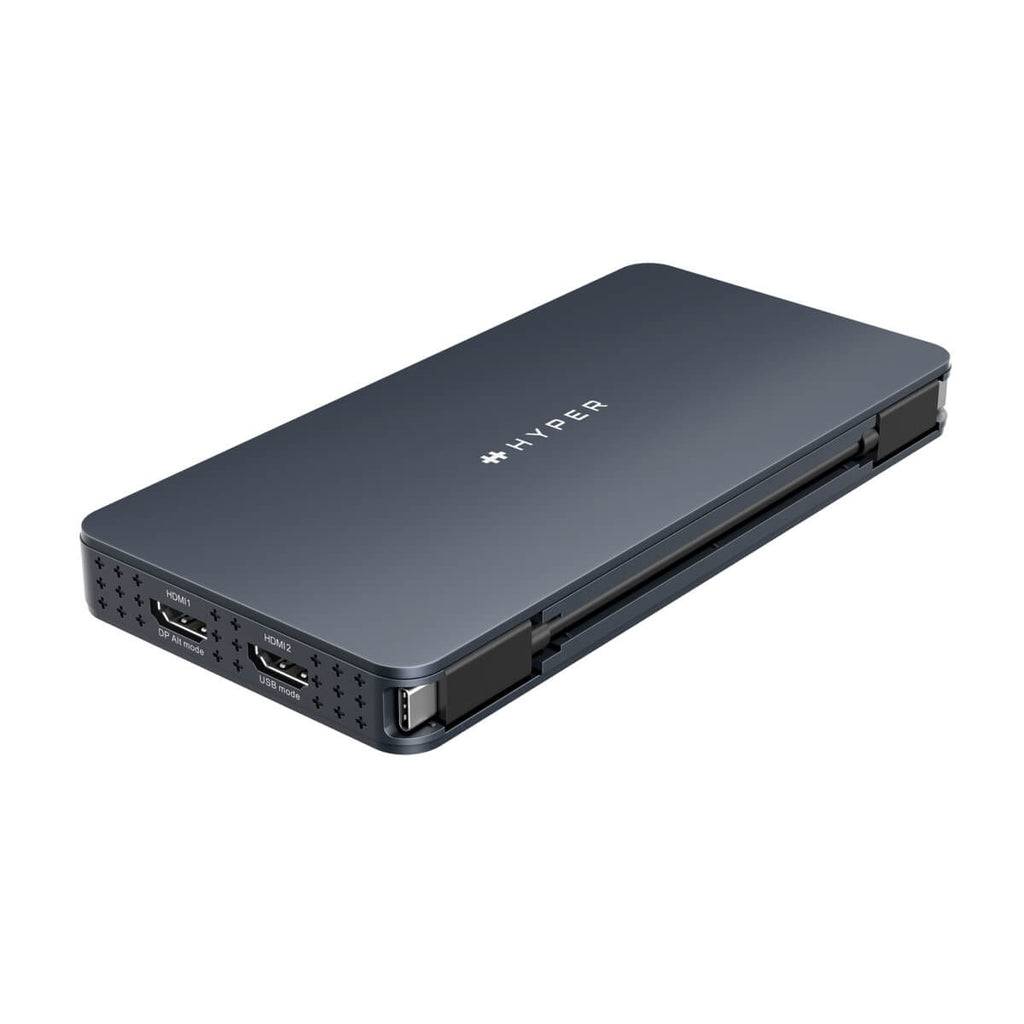 Rca Informatique - image du produit : HYPERDRIVE UNIVERSAL SILICON MOTION USB-C 10-IN1 DUAL HDMI DO