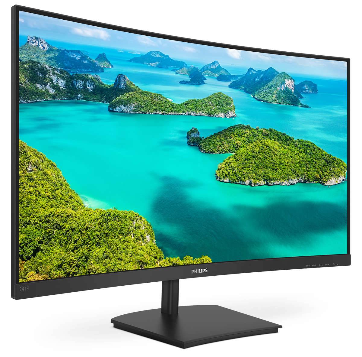 Rca Informatique - image du produit : 241E1SC/00 CURV 23.6IN VA LCD FHD 250CD/3000:1/4MS/HDMI/VGA