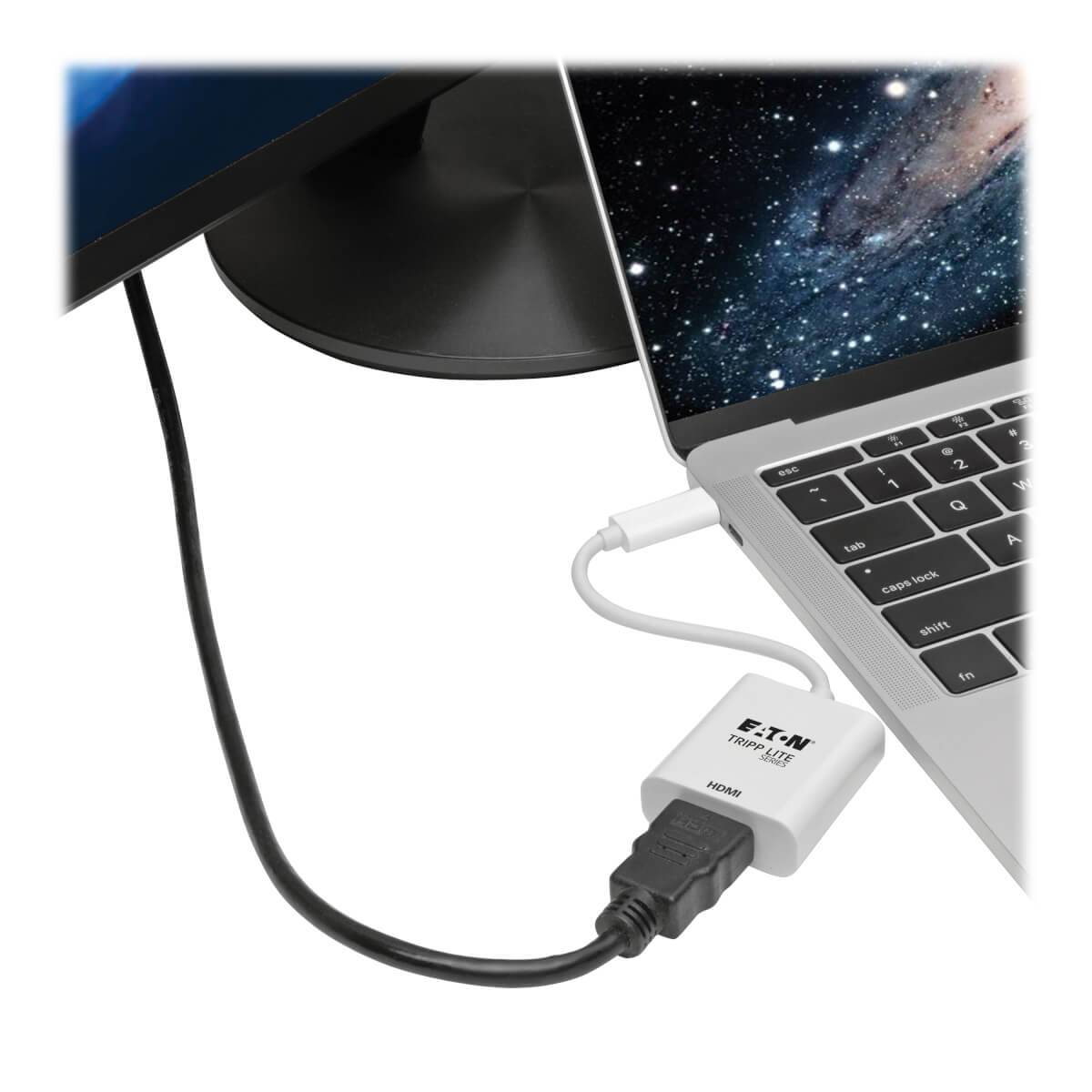 Rca Informatique - image du produit : USB-C TO HDMI ADAPTER (M/F) 4K 60 HZ HDCP 2.2 WHITE