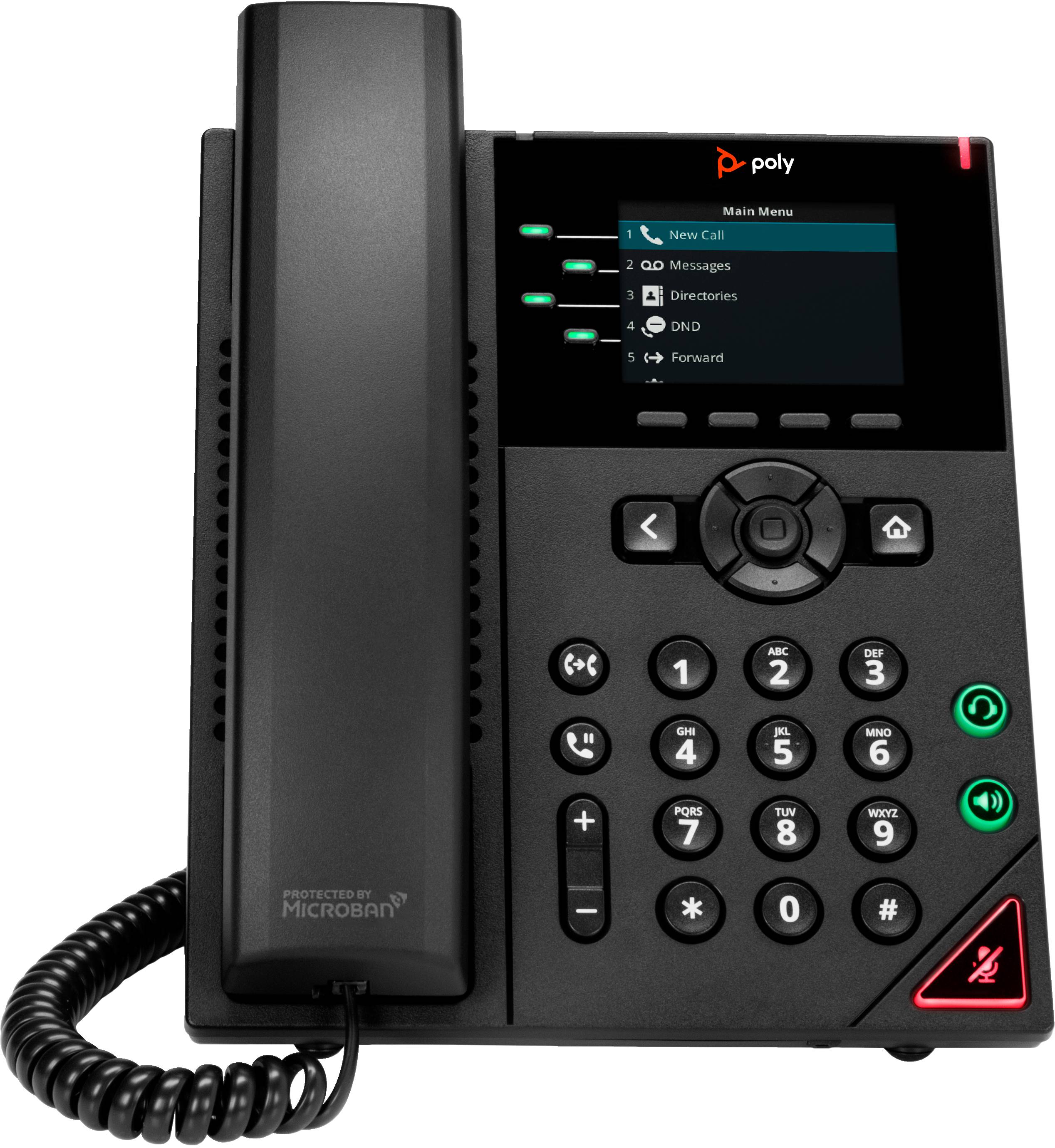 Rca Informatique - Image du produit : POLY VVX 250 4-LINE IP PHONE AND POE-ENABLED GSA/TAA NO LOCAL