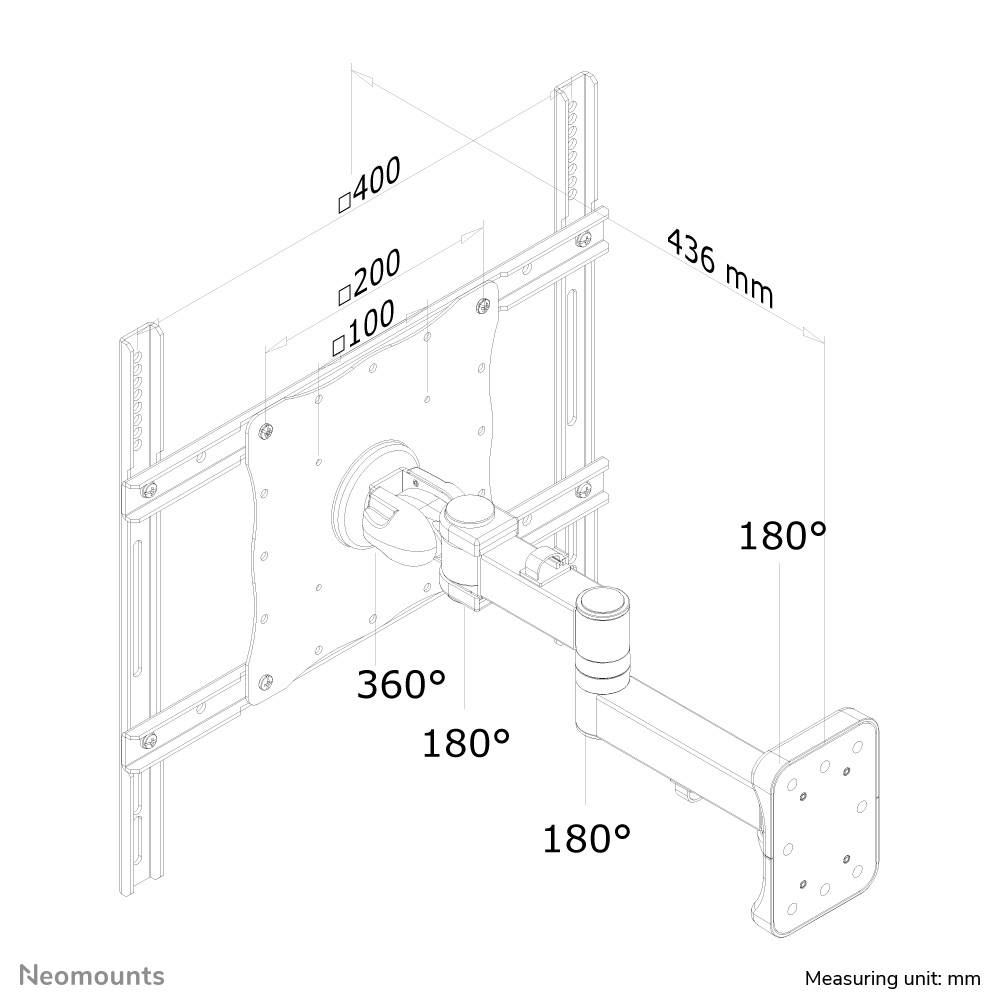 Rca Informatique - image du produit : SUPPORT MURAL LCD/LED/TFT JUSQU 47IN 3PTS DE FLEXION