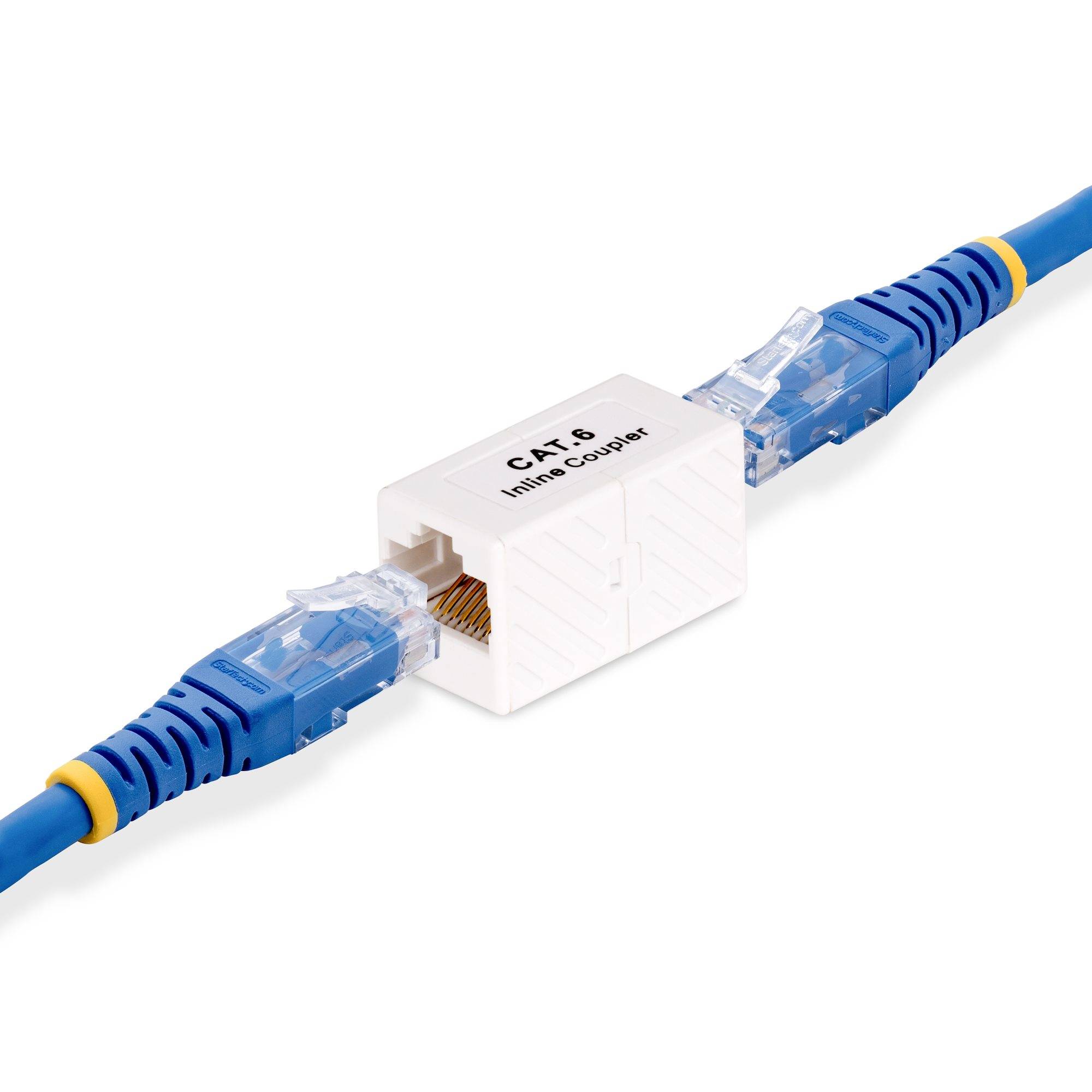 Rca Informatique - image du produit : COUPLEUR RJ45 CONNECTEUR CAT6 EN LIGNE ADAPTATEUR T568 F/F