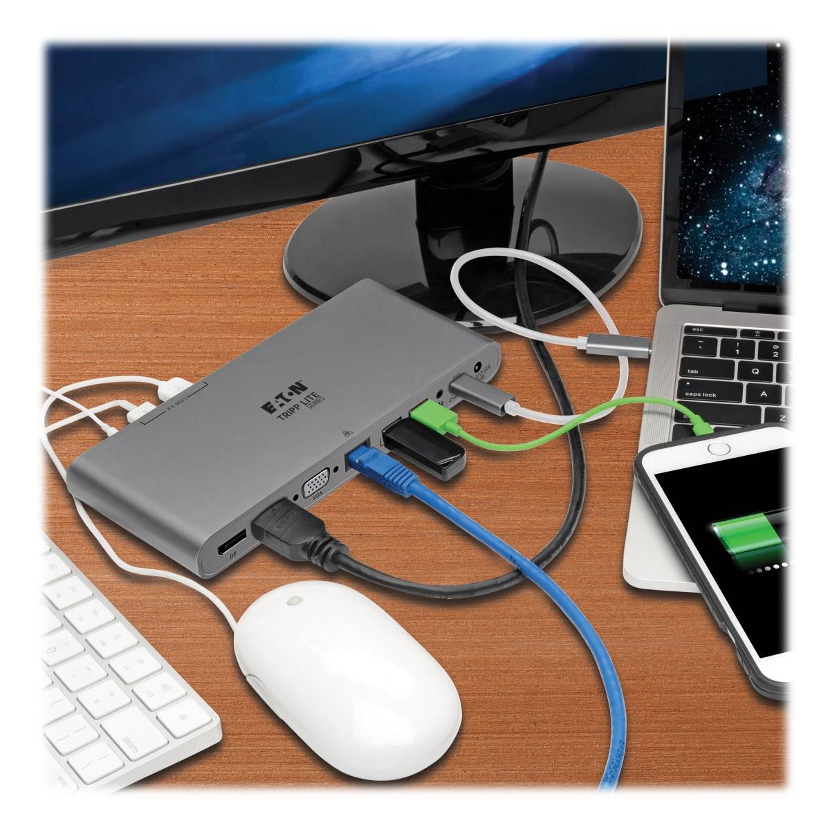 Rca Informatique - image du produit : USB-C DOCK TRIPLE DISPLAY - 4K HDMI/DISPLAYPORT VGA USB 3.2 GEN