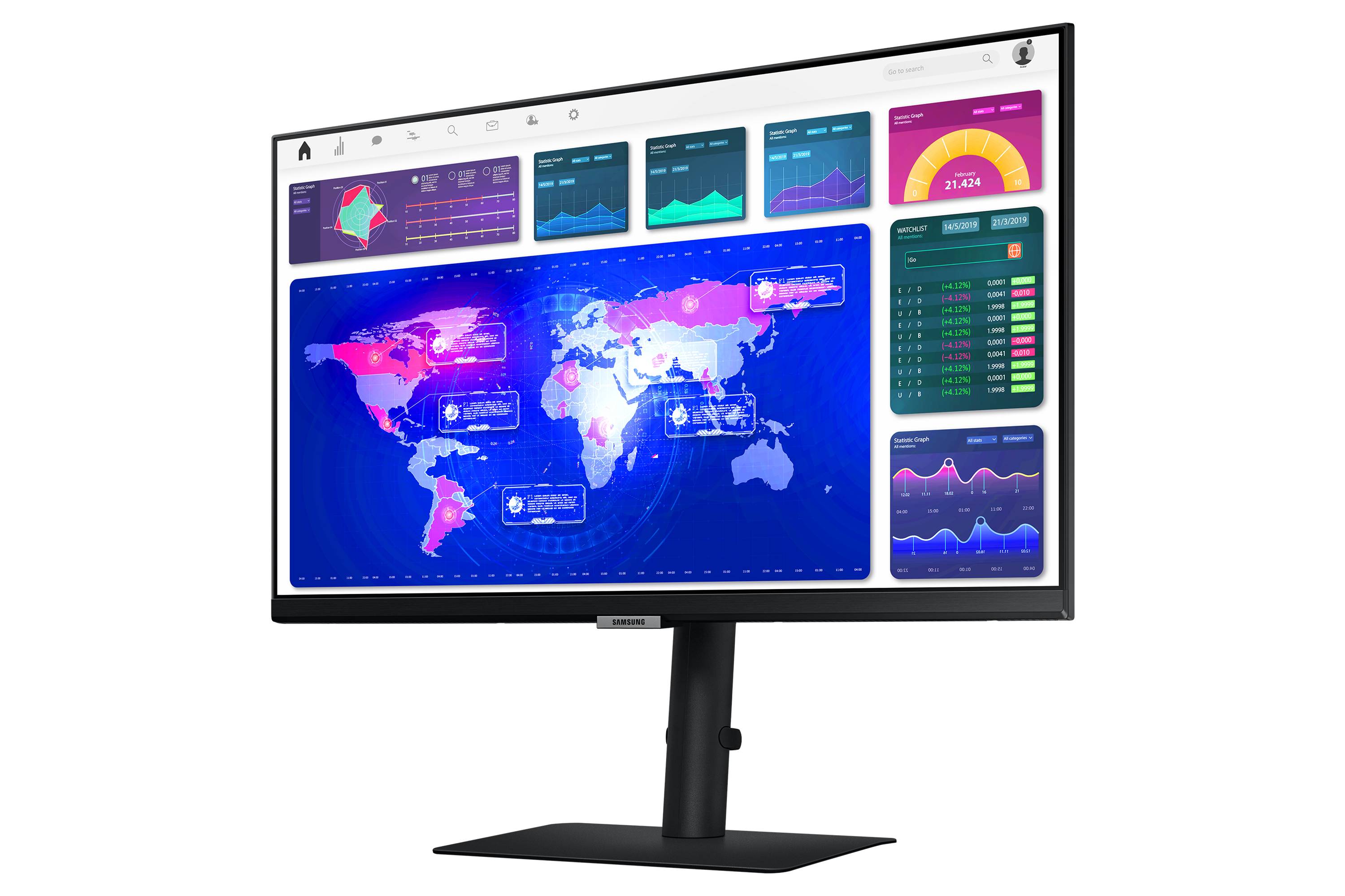 Rca Informatique - image du produit : LS24A60PUCUXEN 23.8IN IPS QHD 300CD/5MS/HDMI/DP/3USB/USB-C/HAS