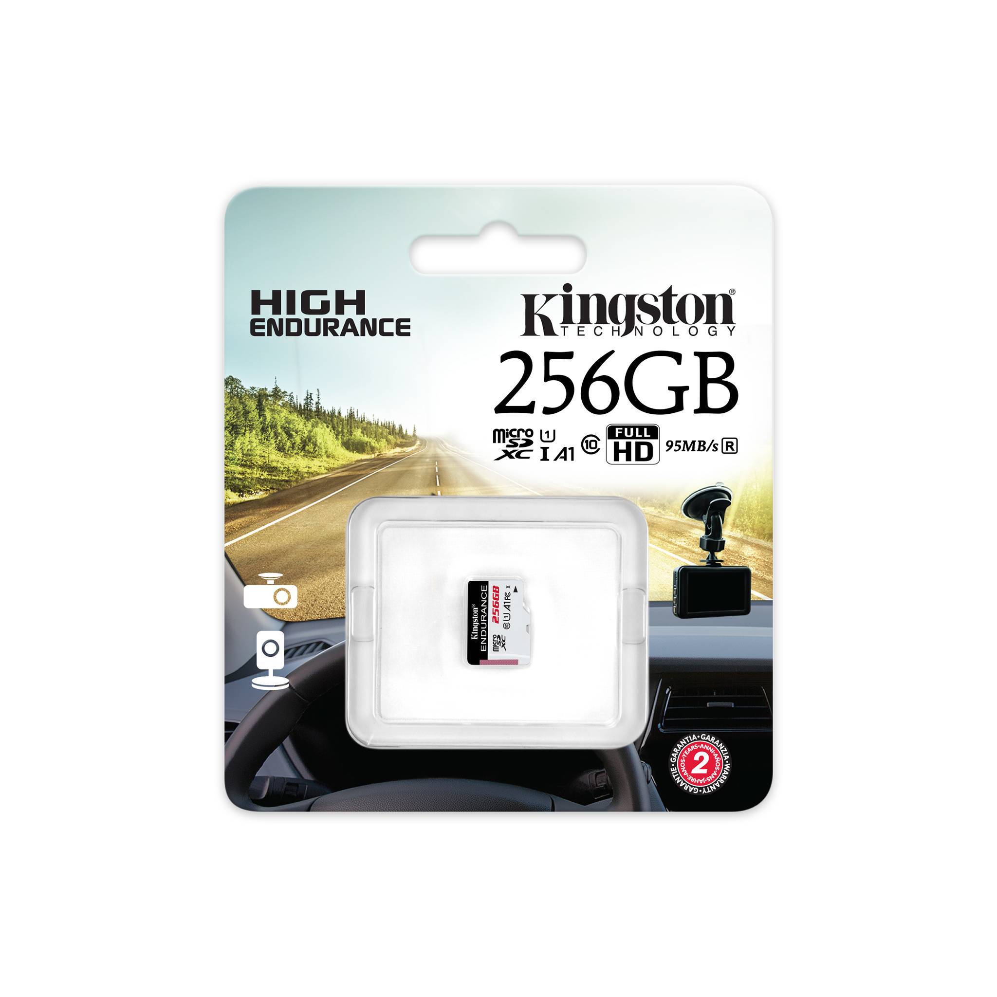 Rca Informatique - image du produit : 256GB MICROSDXC ENDURANCE 95R/45W C10 A1 UHS-I CARD ONLY