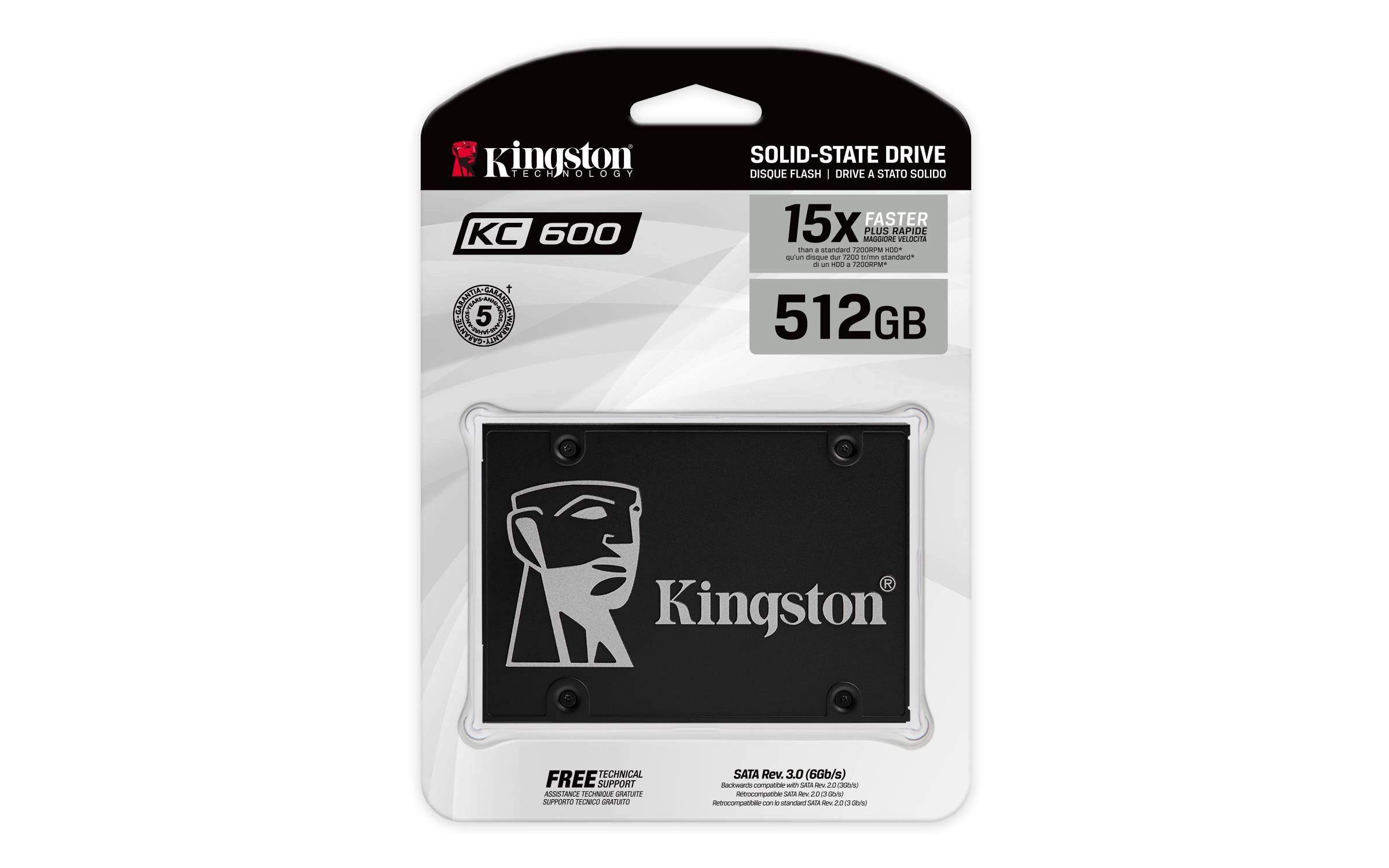 Rca Informatique - image du produit : 512GB KC600 SATA3 2.5IN SSD ONLY DRIVE