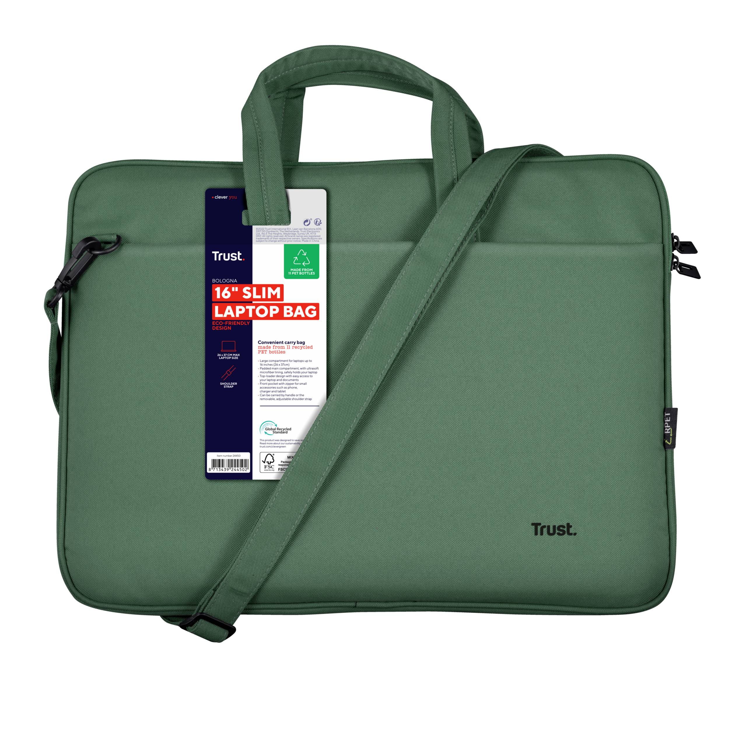 Rca Informatique - image du produit : BOLOGNA 16IN ECO PANNIER - GREEN BQ 15