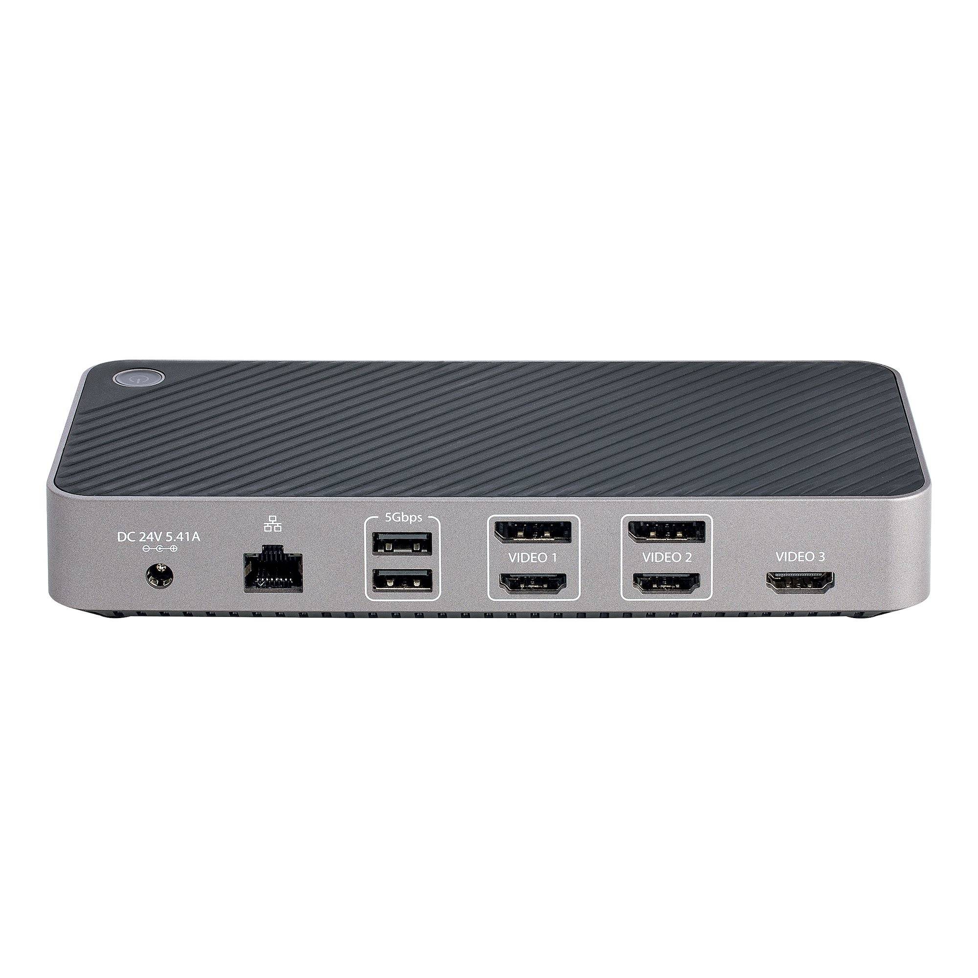 Rca Informatique - image du produit : STATION DACCUEIL USB-C DOCK TRIPLE HDMI/DP 4K USB-C