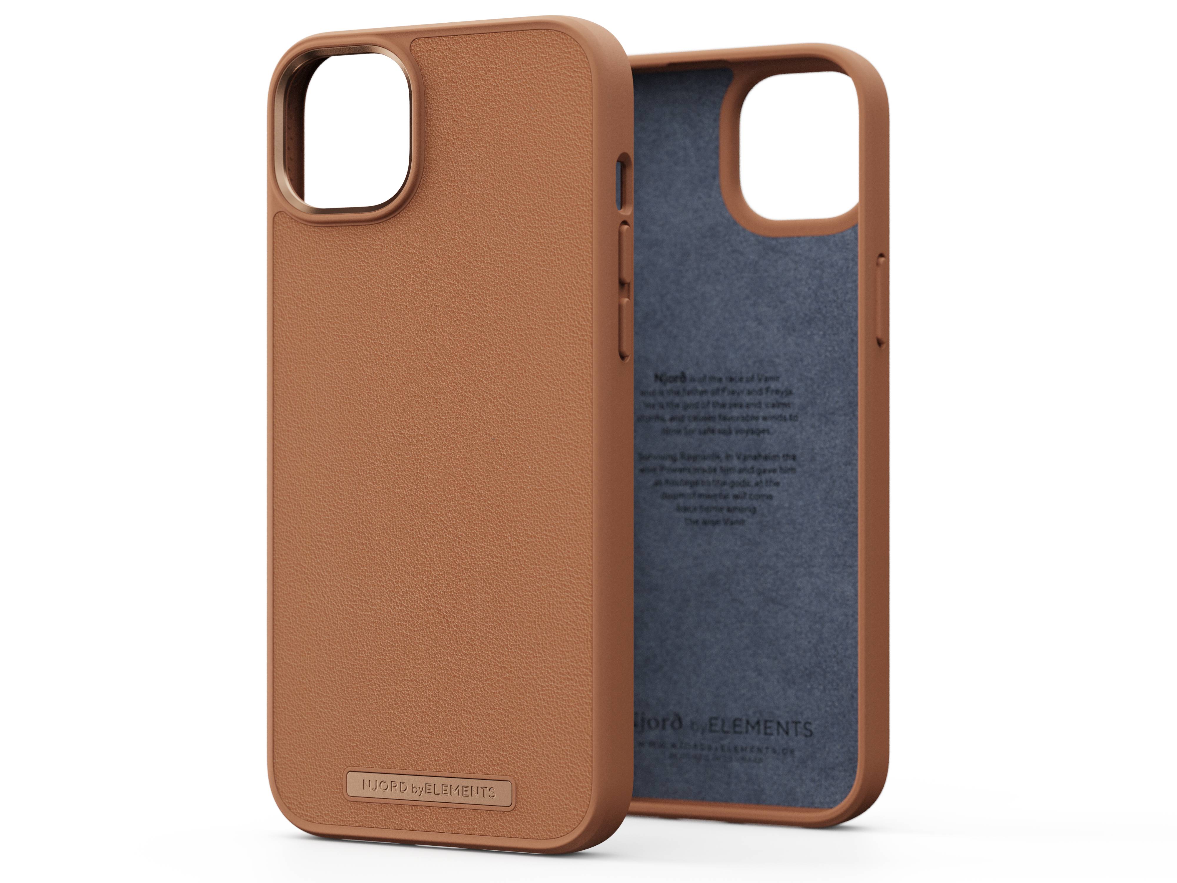 Rca Informatique - Image du produit : IPHONE 14 PLUS CASE NJORD - GENUINE LEATHER COGNAC