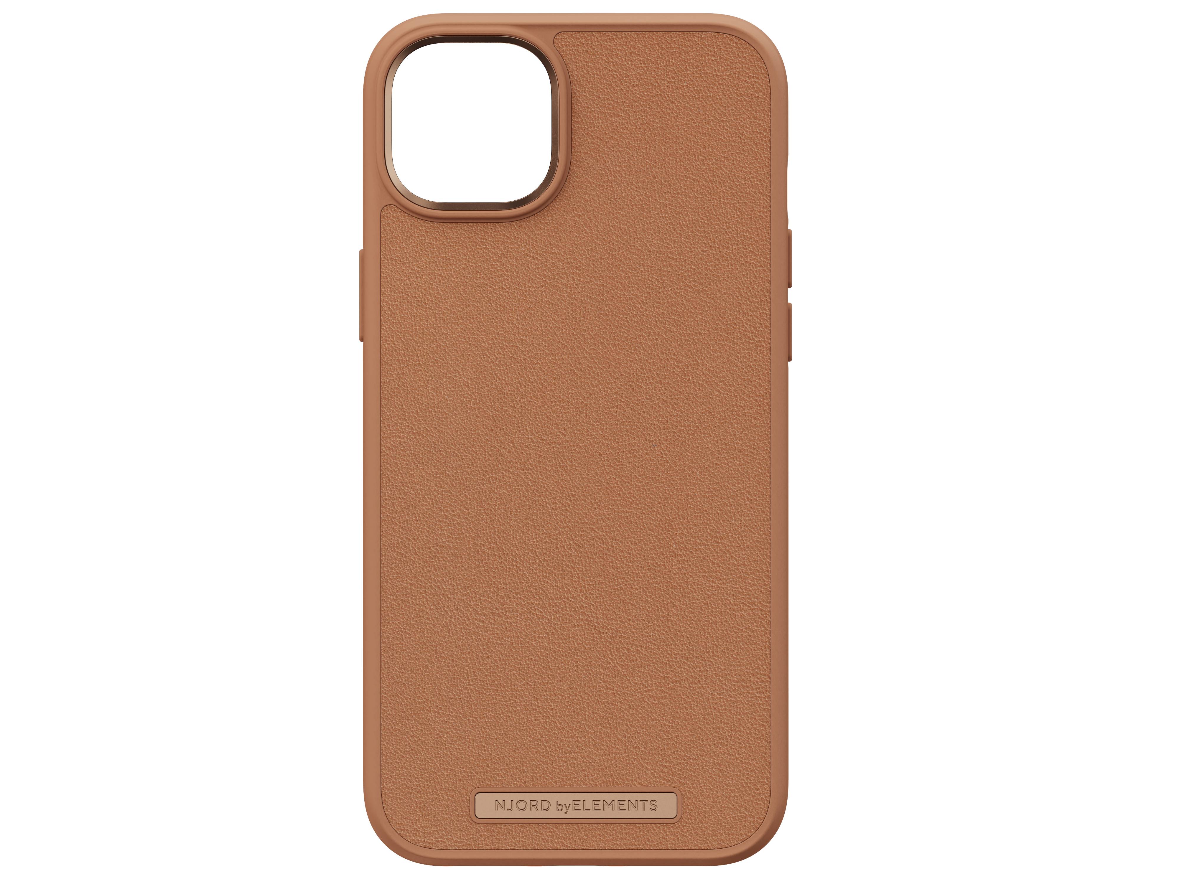 Rca Informatique - image du produit : IPHONE 14 PLUS CASE NJORD - GENUINE LEATHER COGNAC