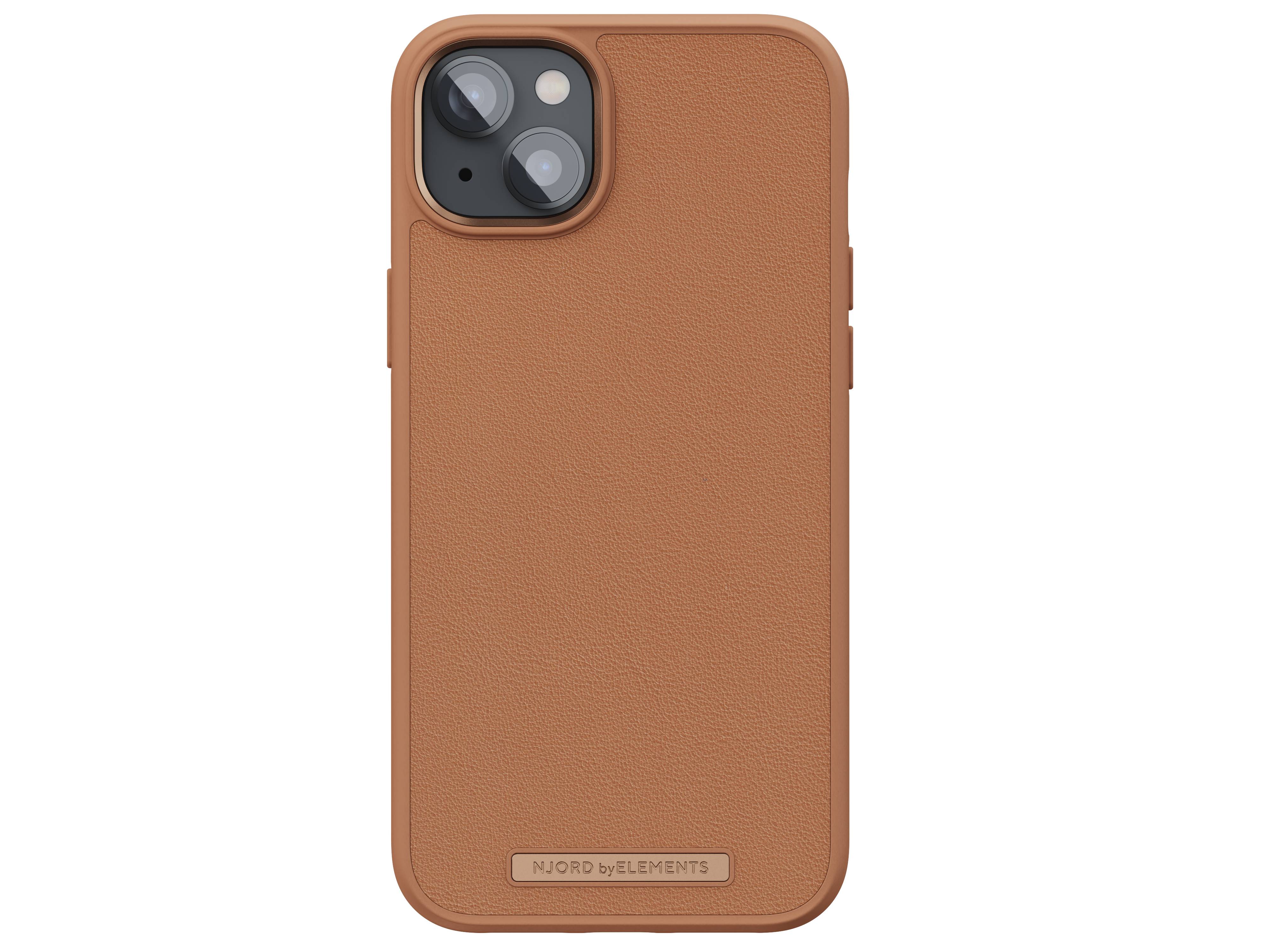 Rca Informatique - image du produit : IPHONE 14 PLUS CASE NJORD - GENUINE LEATHER COGNAC