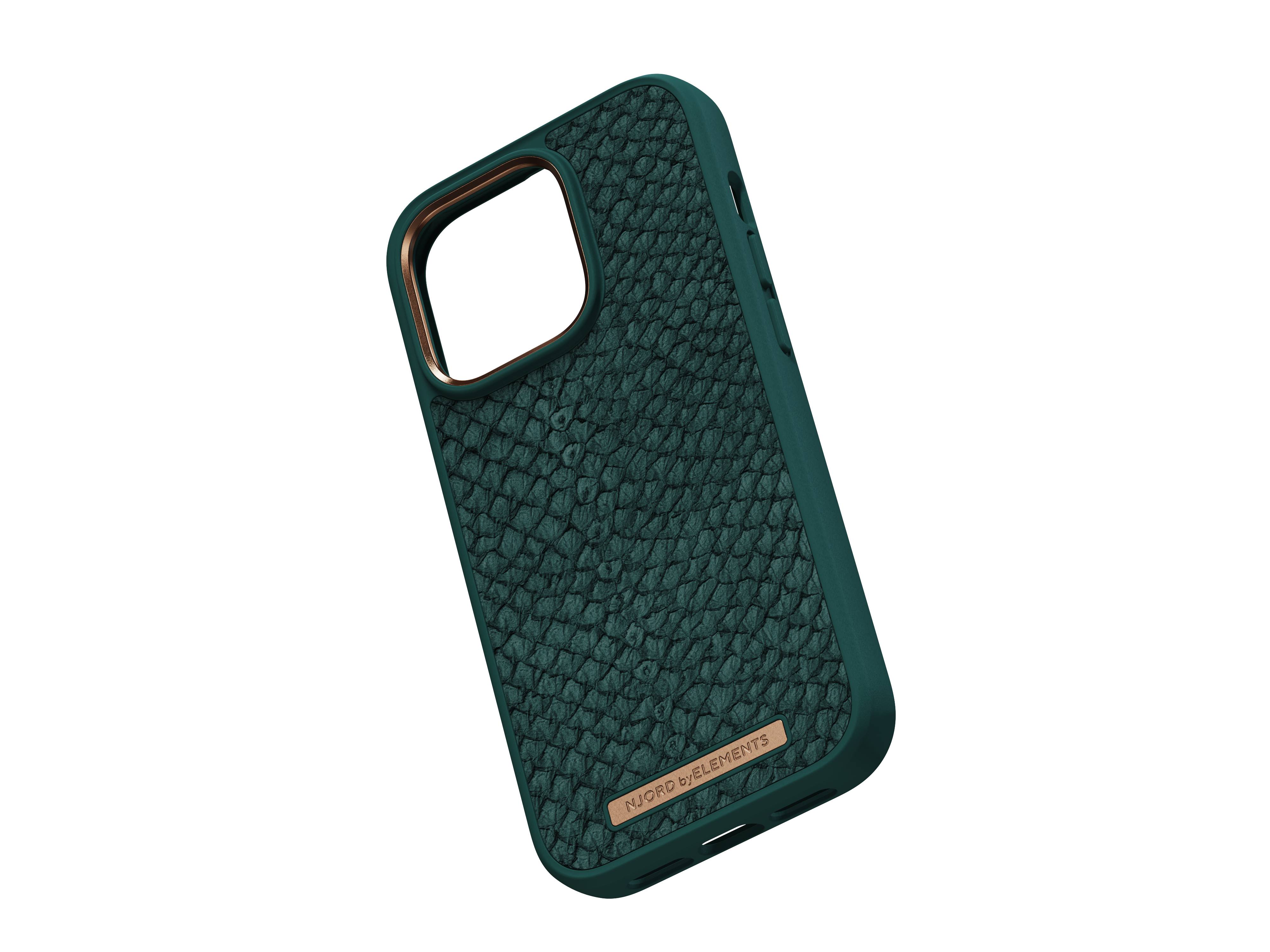 Rca Informatique - image du produit : NJORD SALMON LEATHER MAGSAFE CASE FOR IPHONE 14 PRO GREEN