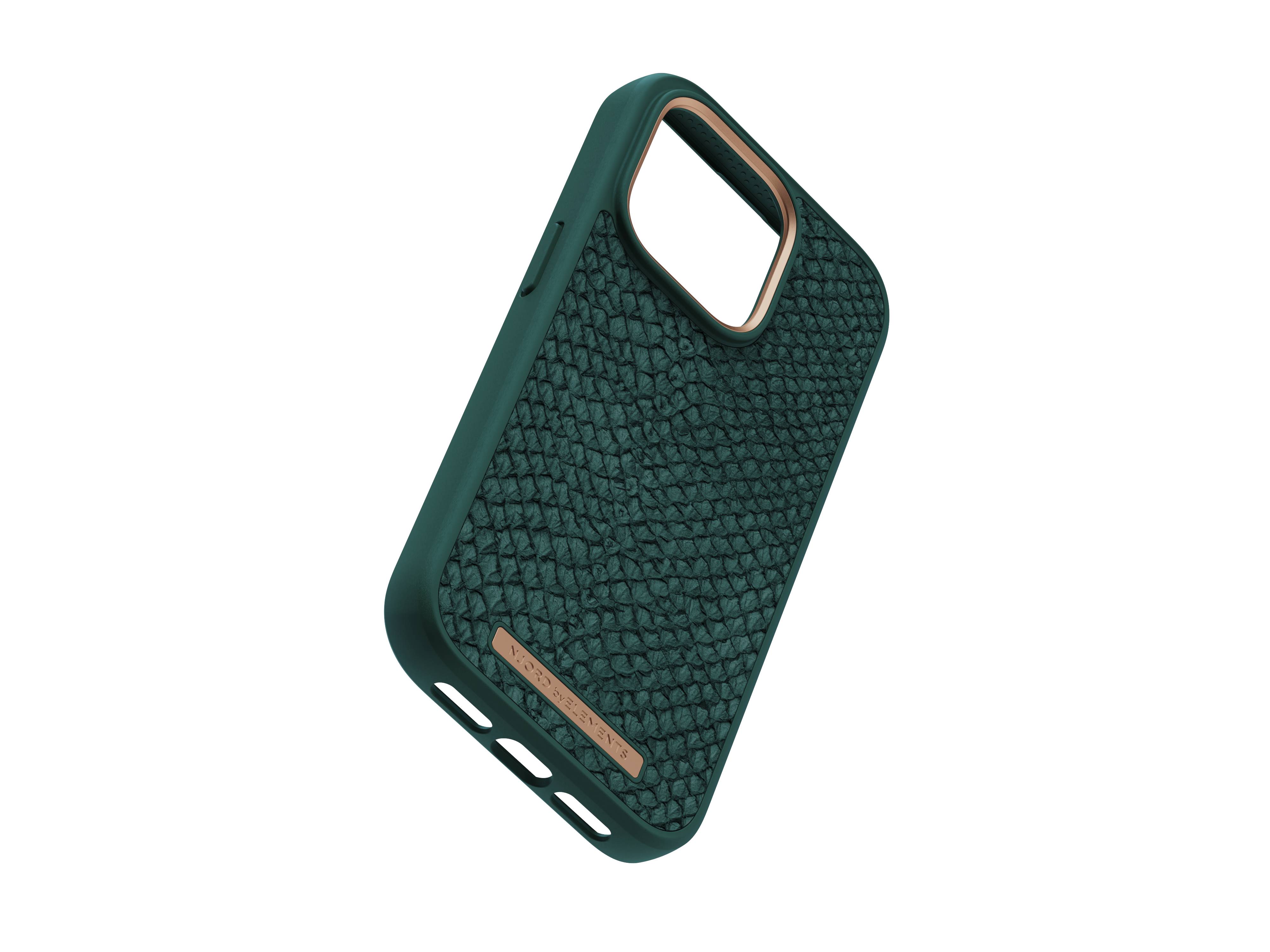 Rca Informatique - image du produit : NJORD SALMON LEATHER MAGSAFE CASE FOR IPHONE 14 PRO GREEN