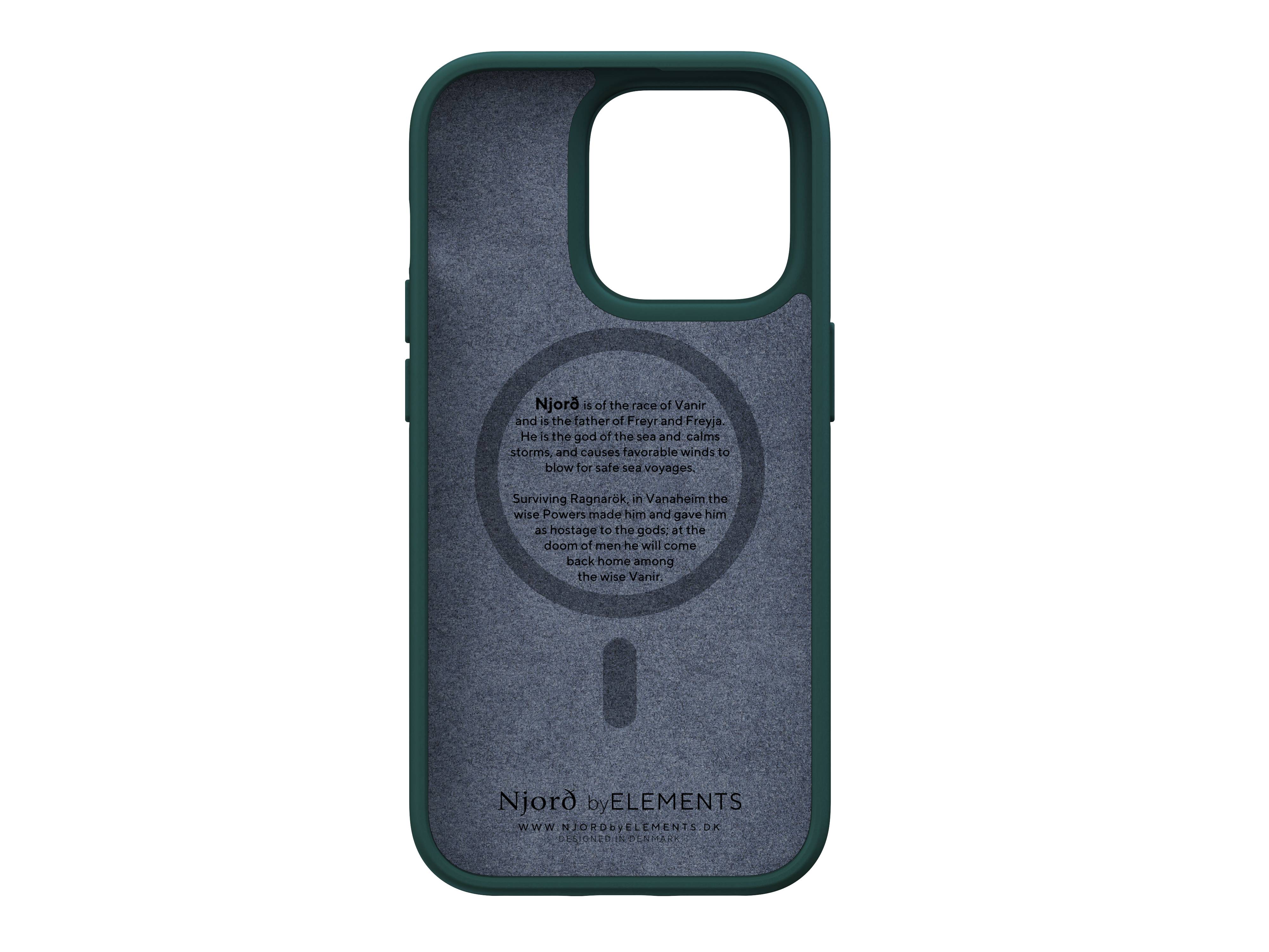 Rca Informatique - image du produit : NJORD SALMON LEATHER MAGSAFE CASE FOR IPHONE 14 PRO GREEN