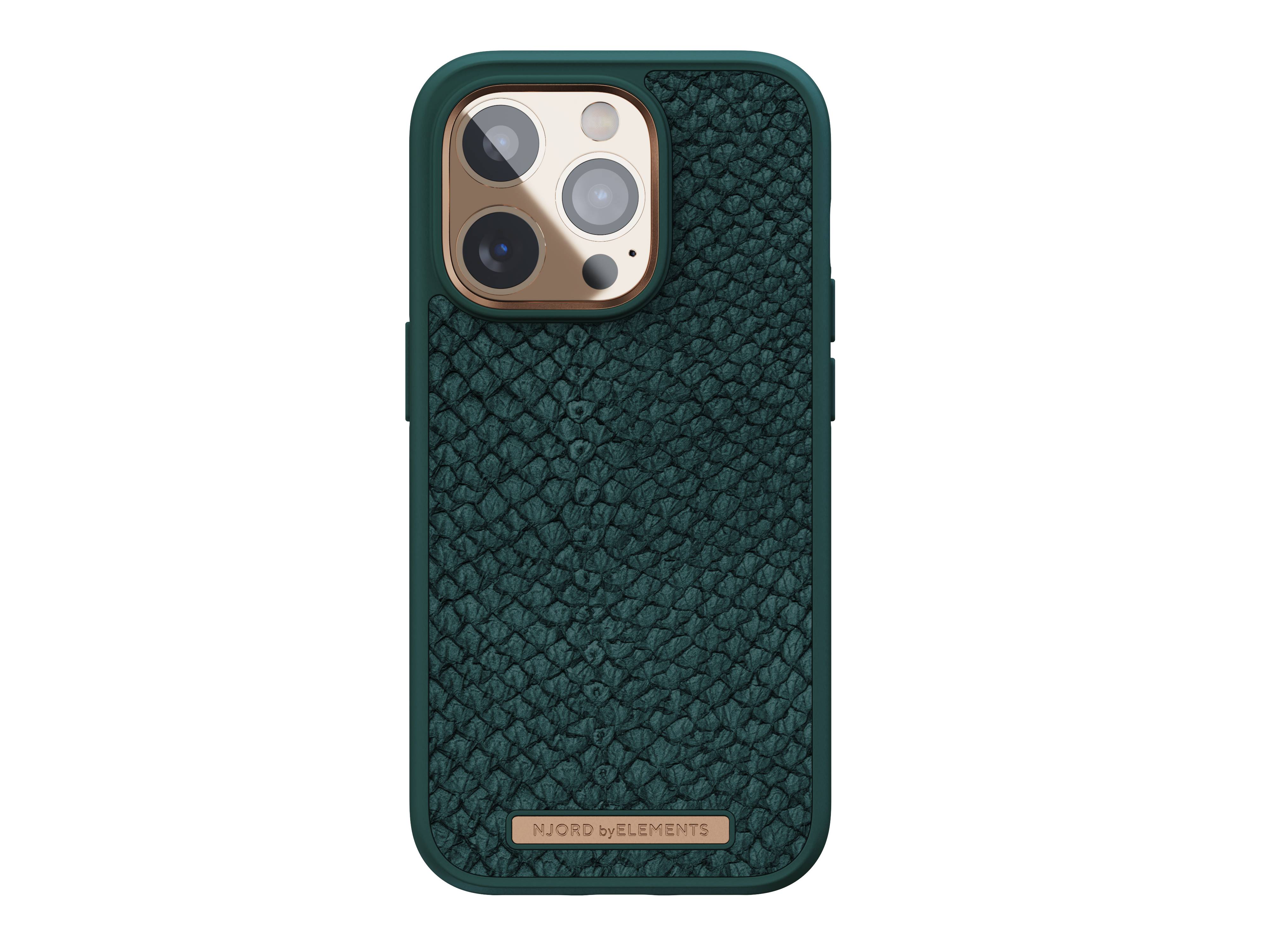 Rca Informatique - image du produit : NJORD SALMON LEATHER MAGSAFE CASE FOR IPHONE 14 PRO GREEN