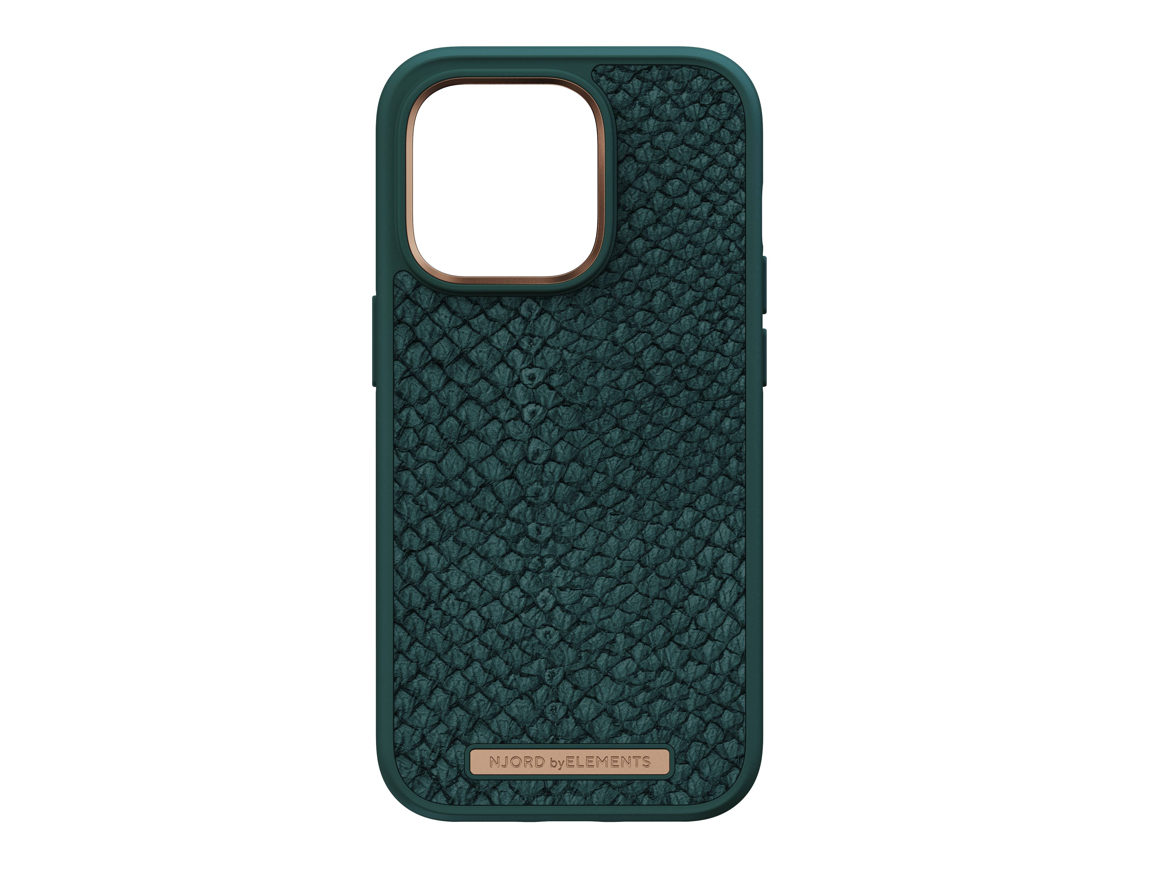 Rca Informatique - image du produit : NJORD SALMON LEATHER MAGSAFE CASE FOR IPHONE 14 PRO GREEN