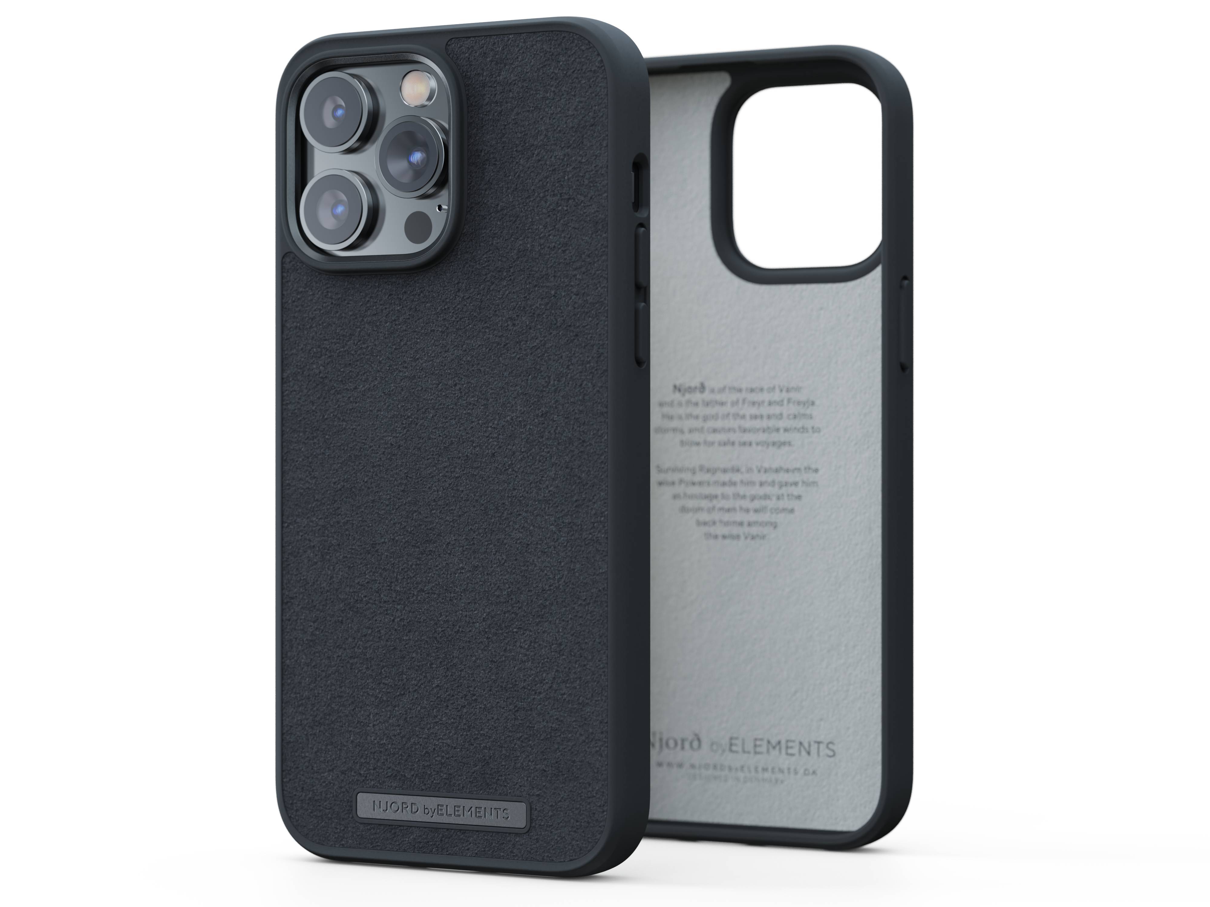 Rca Informatique - image du produit : NJORD SUEDE COMFORT+ CASE FOR IPHONE 14 PRO MAX BLACK