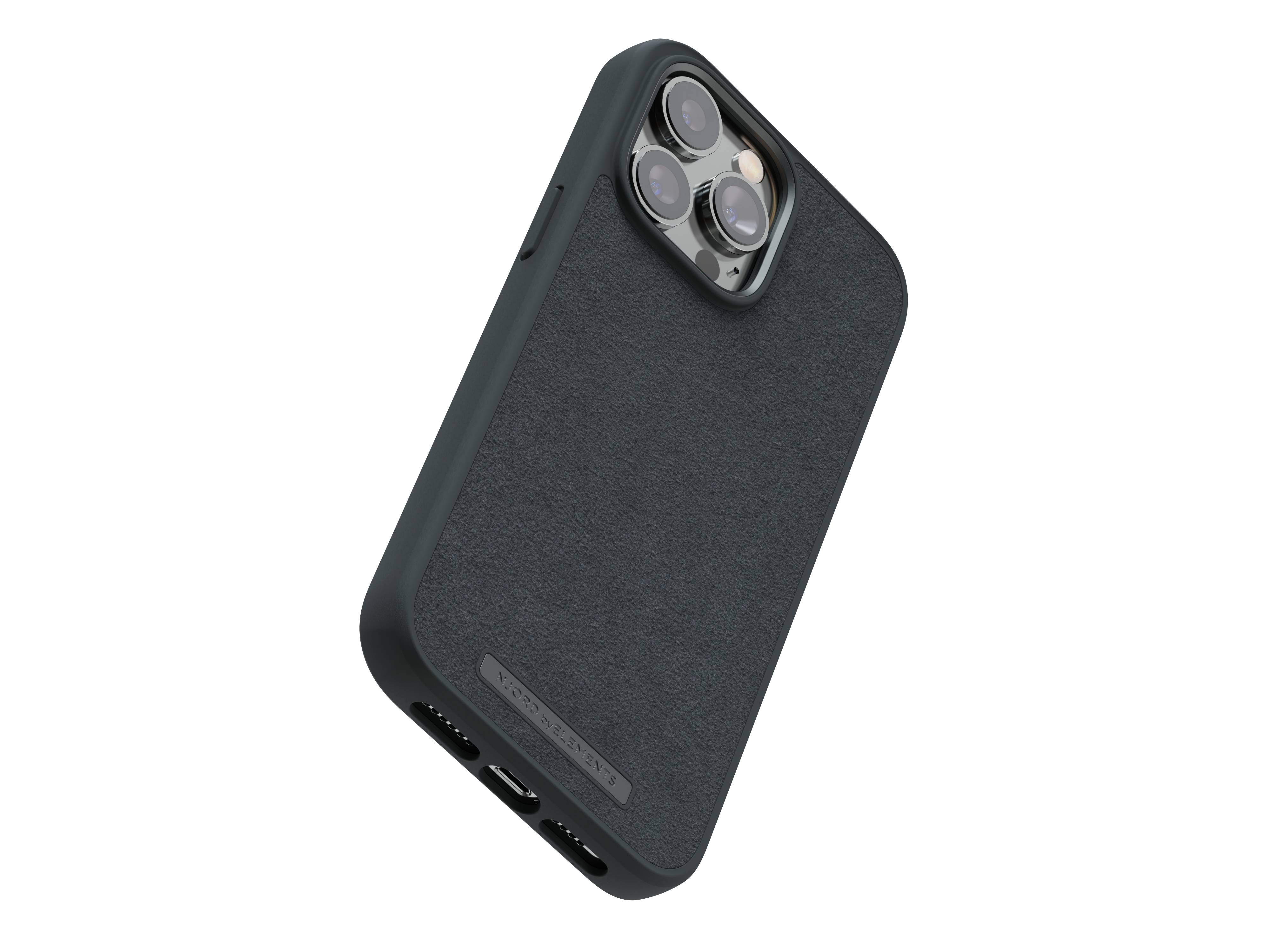 Rca Informatique - image du produit : NJORD SUEDE COMFORT+ CASE FOR IPHONE 14 PRO MAX BLACK