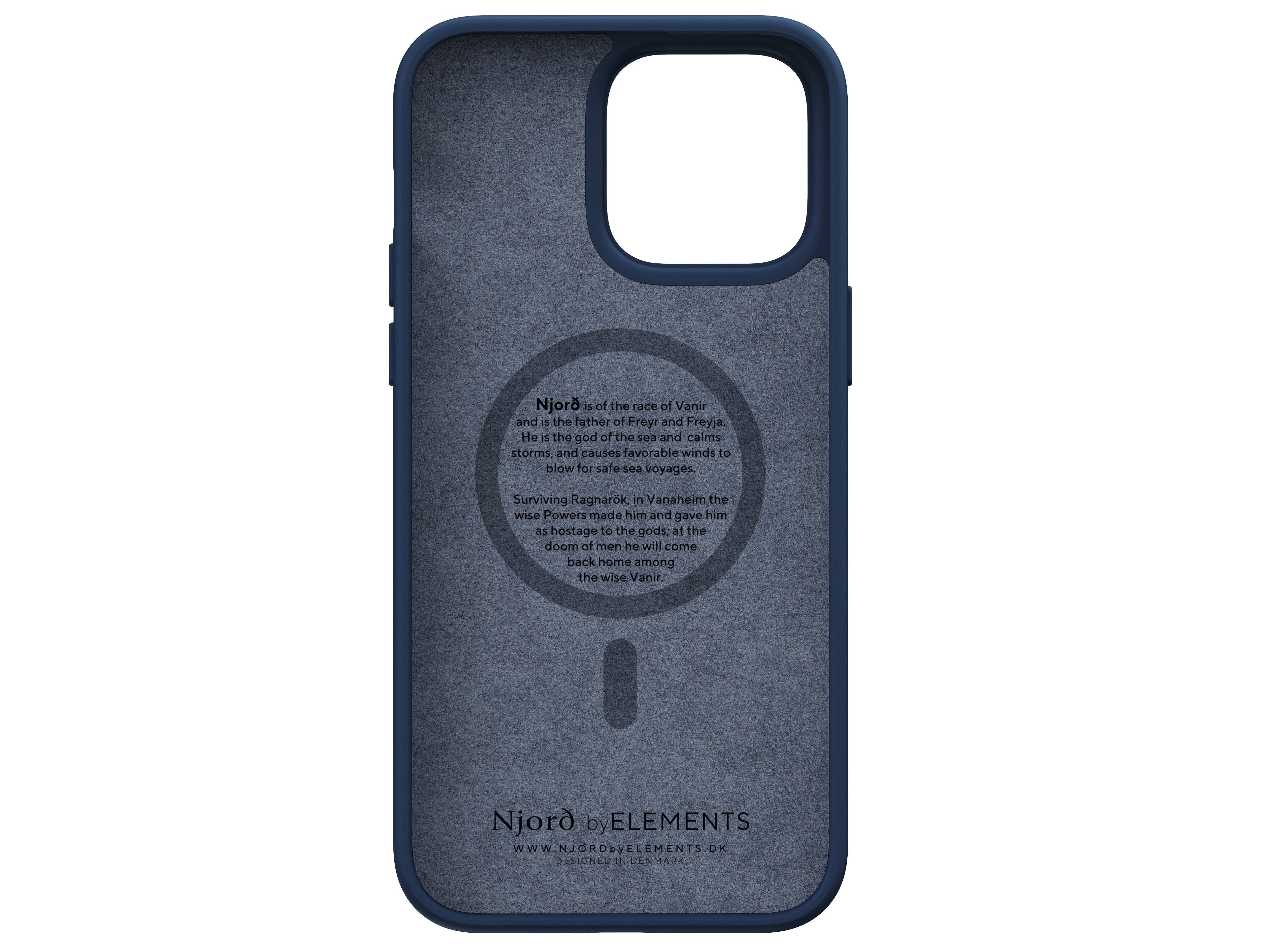 Rca Informatique - image du produit : NJORD SALMON LEATHER MAGSAFE CASE FOR IPHONE 14 PRO MAX BLUE