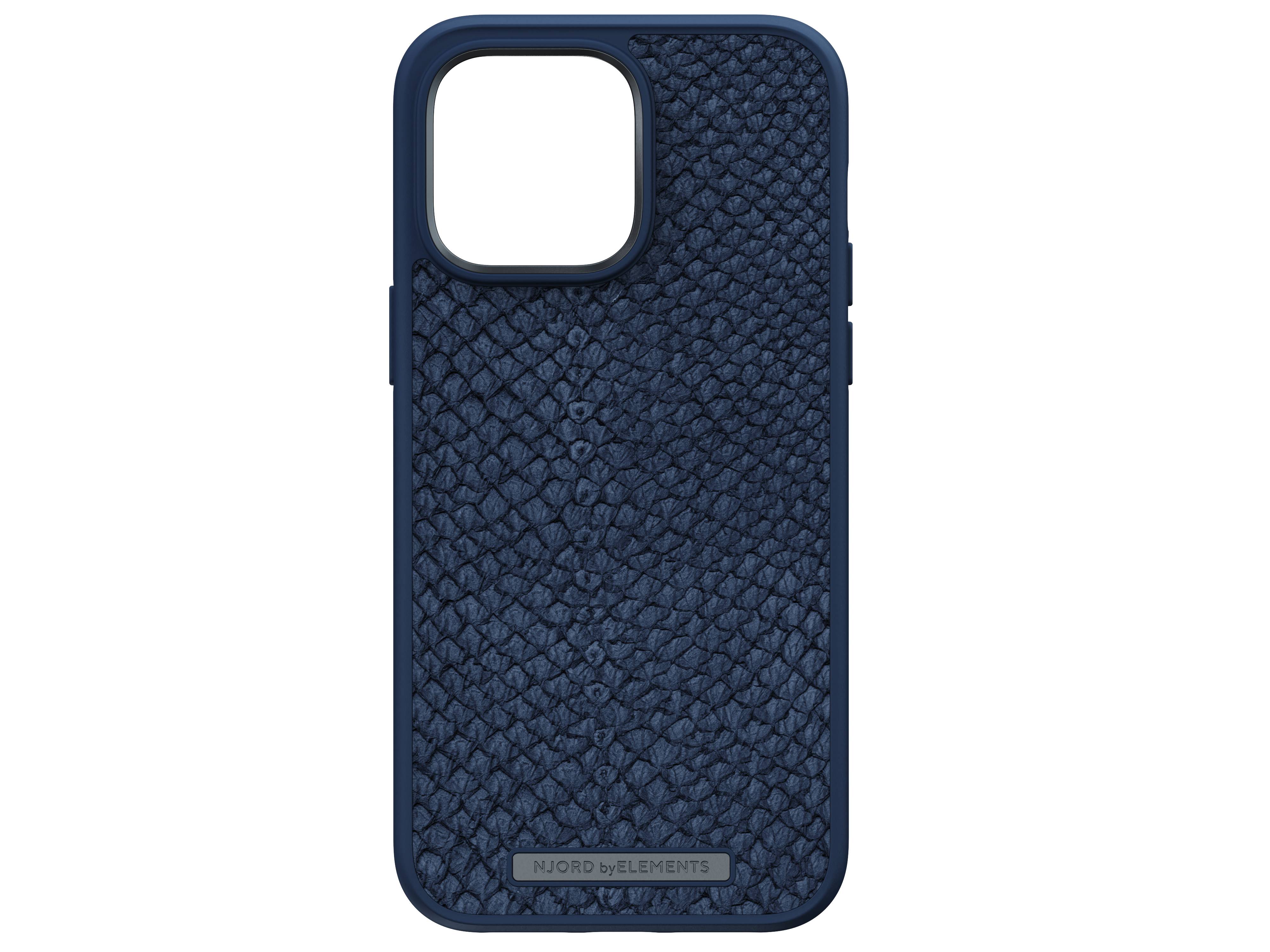 Rca Informatique - image du produit : NJORD SALMON LEATHER MAGSAFE CASE FOR IPHONE 14 PRO MAX BLUE