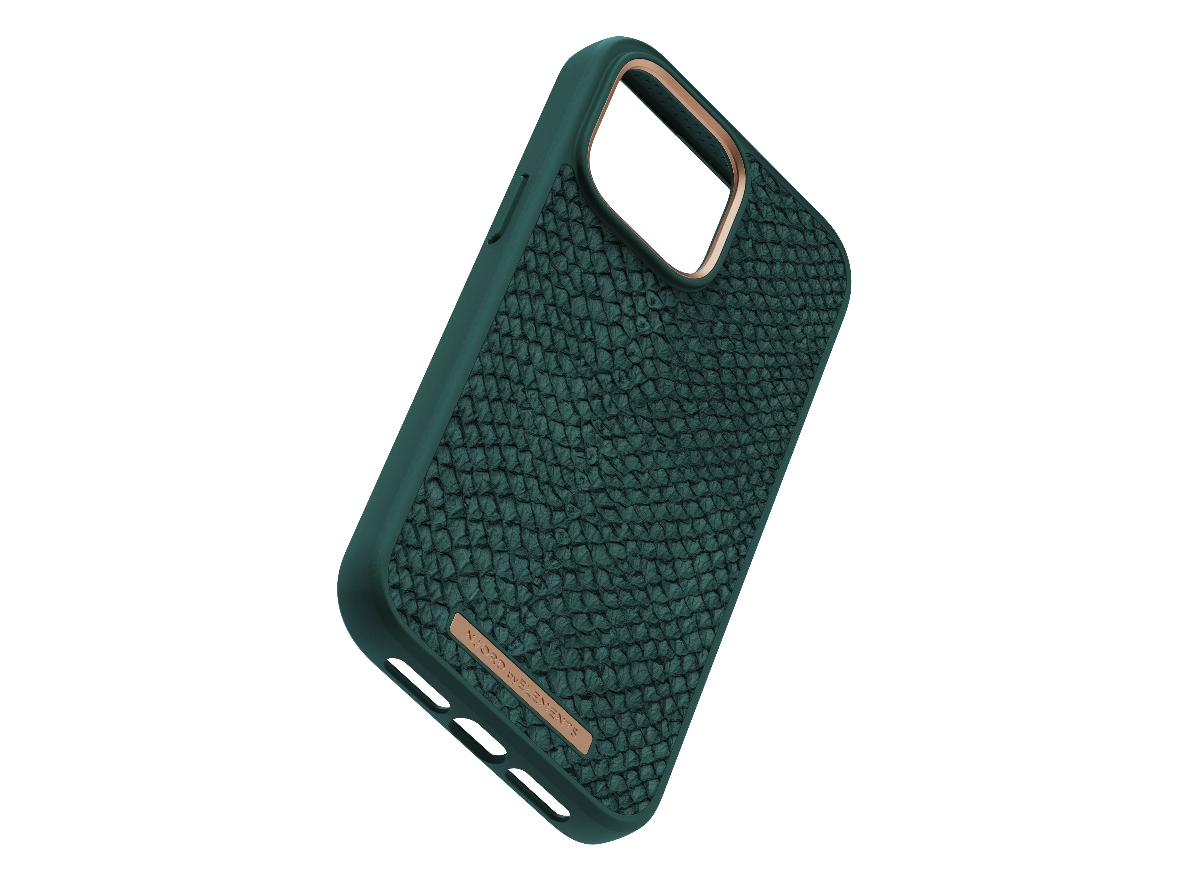 Rca Informatique - image du produit : NJORD SALMON LEATHER MAGSAFE CASE FOR IPHONE 14 PRO MAX GREEN